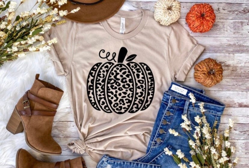 Leopard Pumpkin Tan Shirt