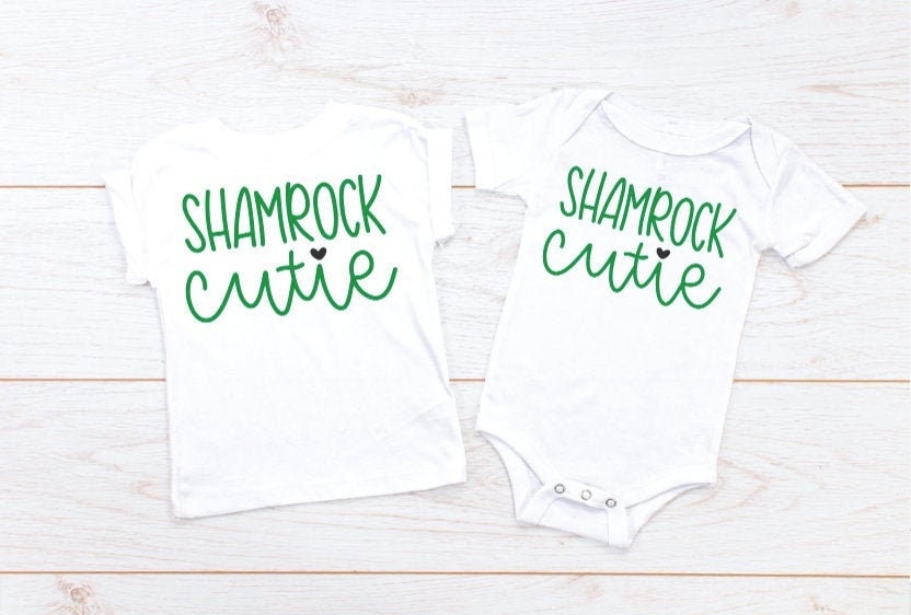 Shamrock Cutie St. Patricks Day White Tee