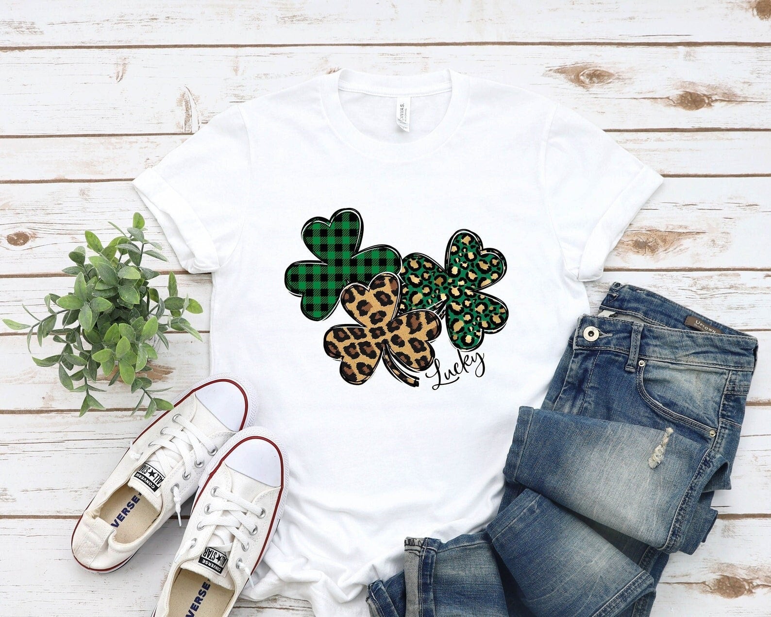 Lucky Saint Patricks Day White Tee