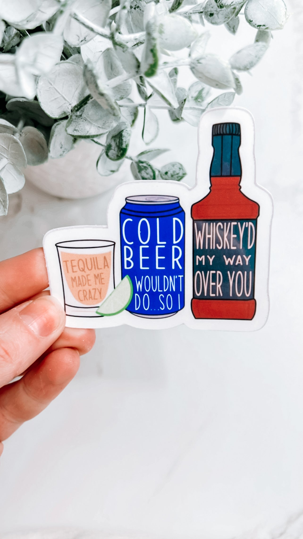 Tequila Made Me Crazy Country Music Sticker