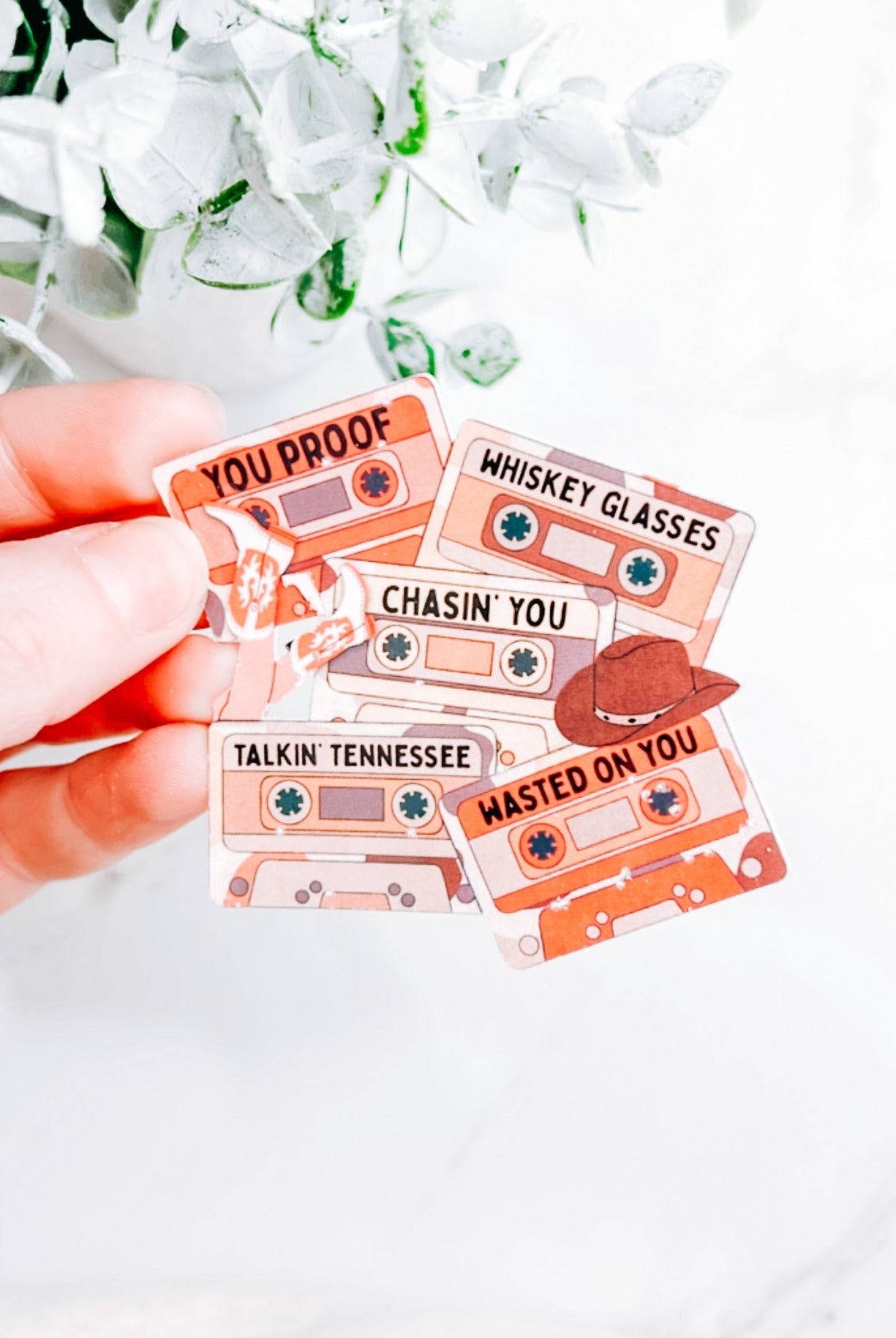 Country Music Album Retro Cassette Tapes Sticker