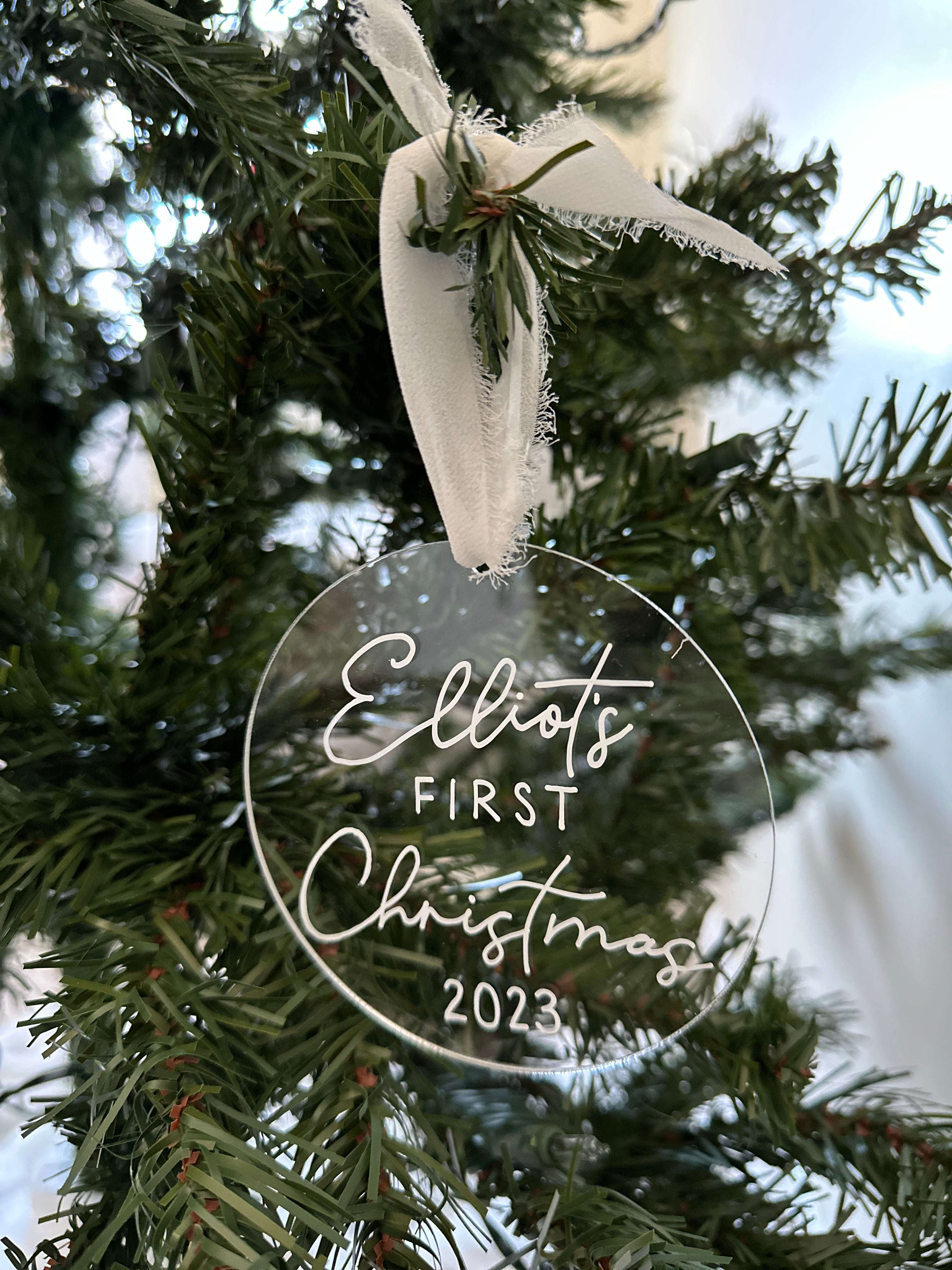 Personalized First Christmas Acrylic Christmas Ornament