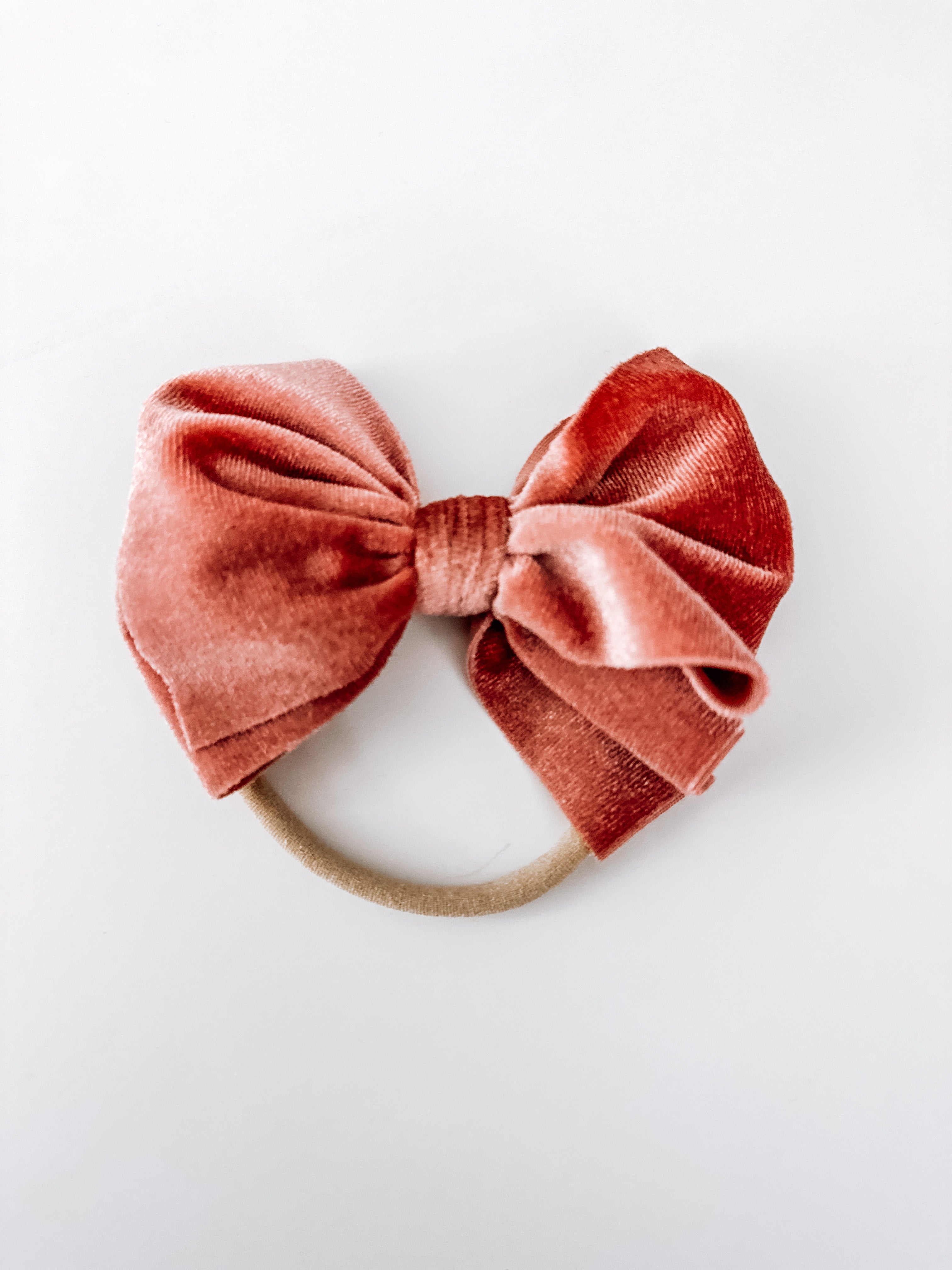 Infant-Child Thin Stretchy Velvet Bow Headbands