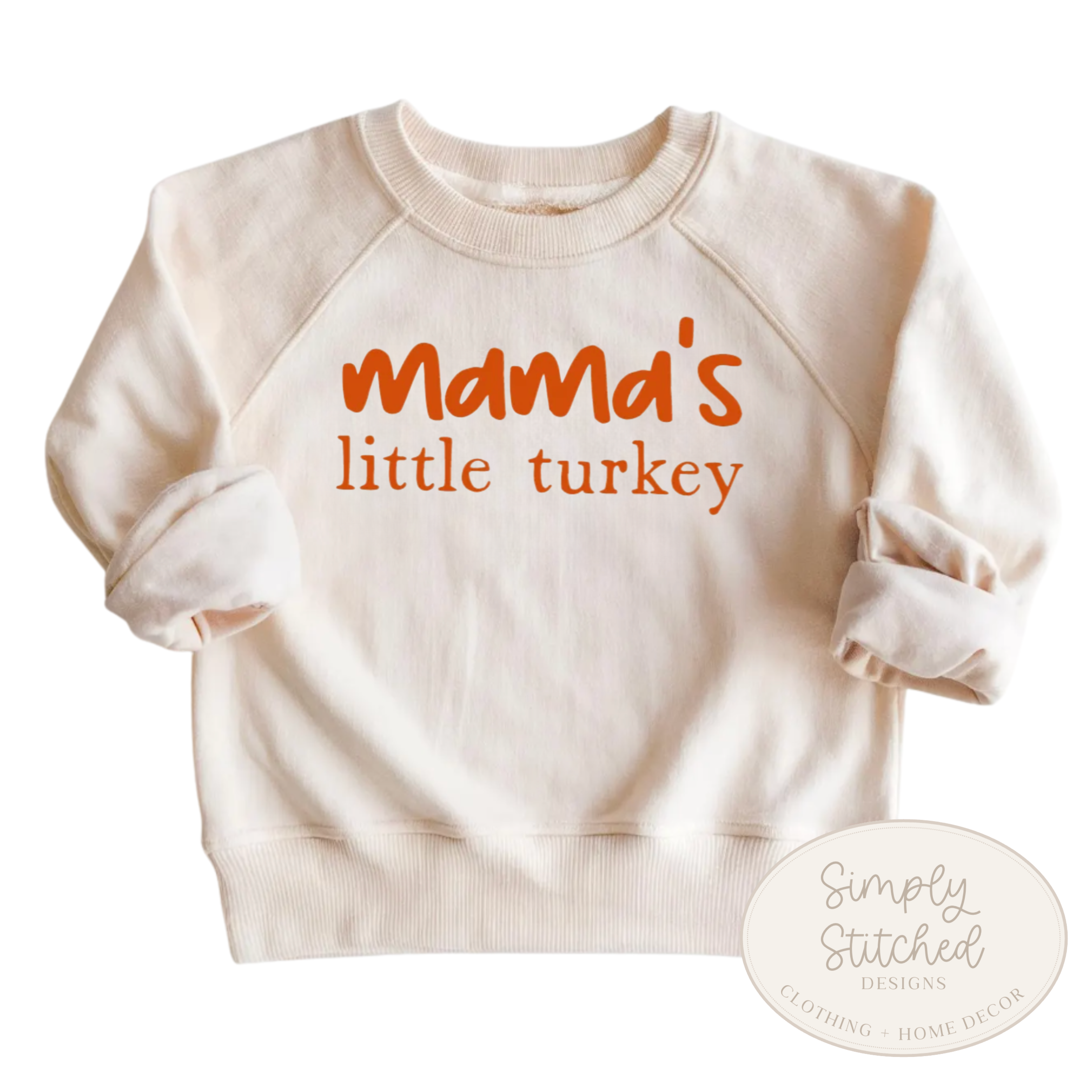 Mama's Little Turkey Neutral Fall Outfit – Cute Thanksgiving Outfit for Kids