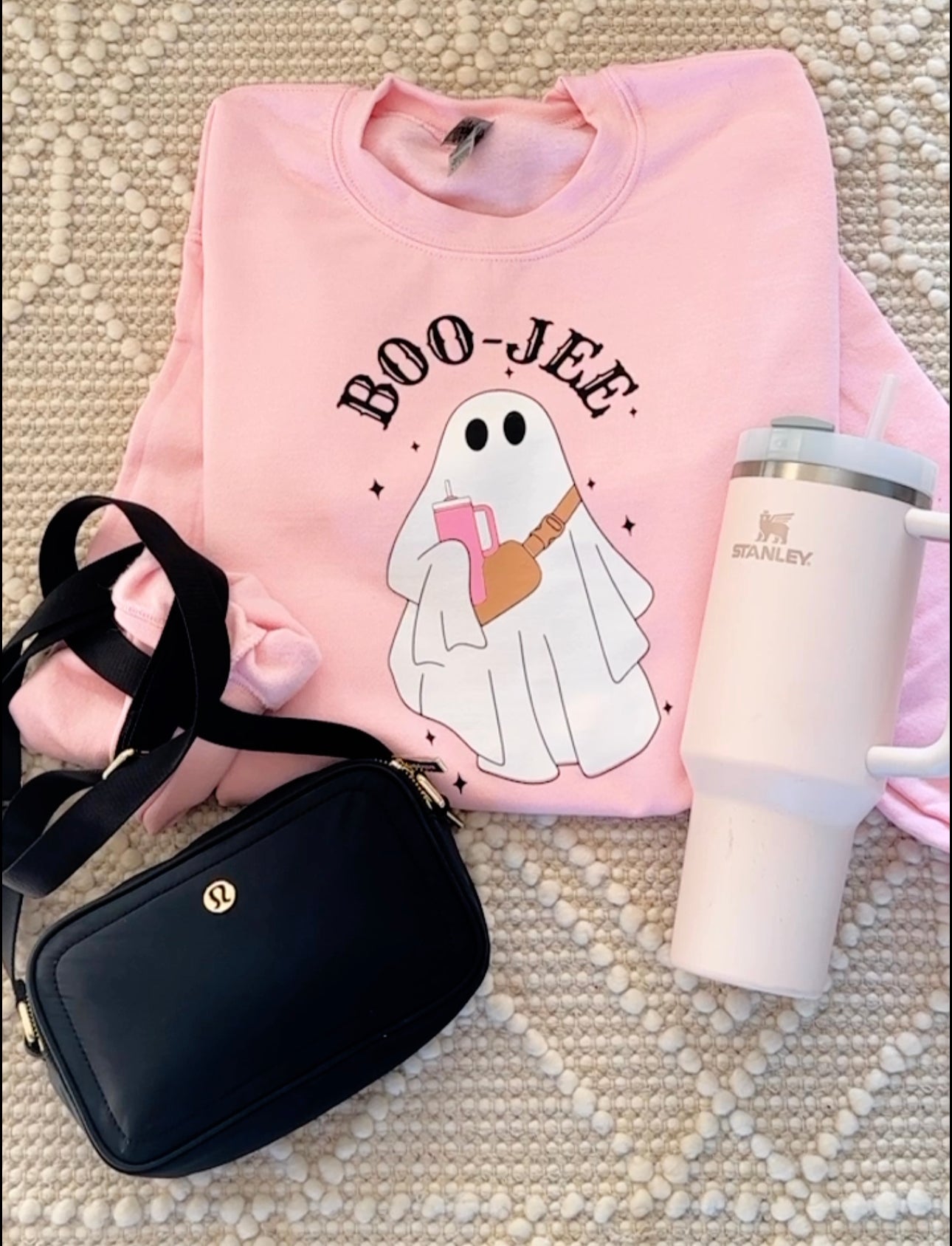 Pink Boo-jee Halloween Ghost Crewneck