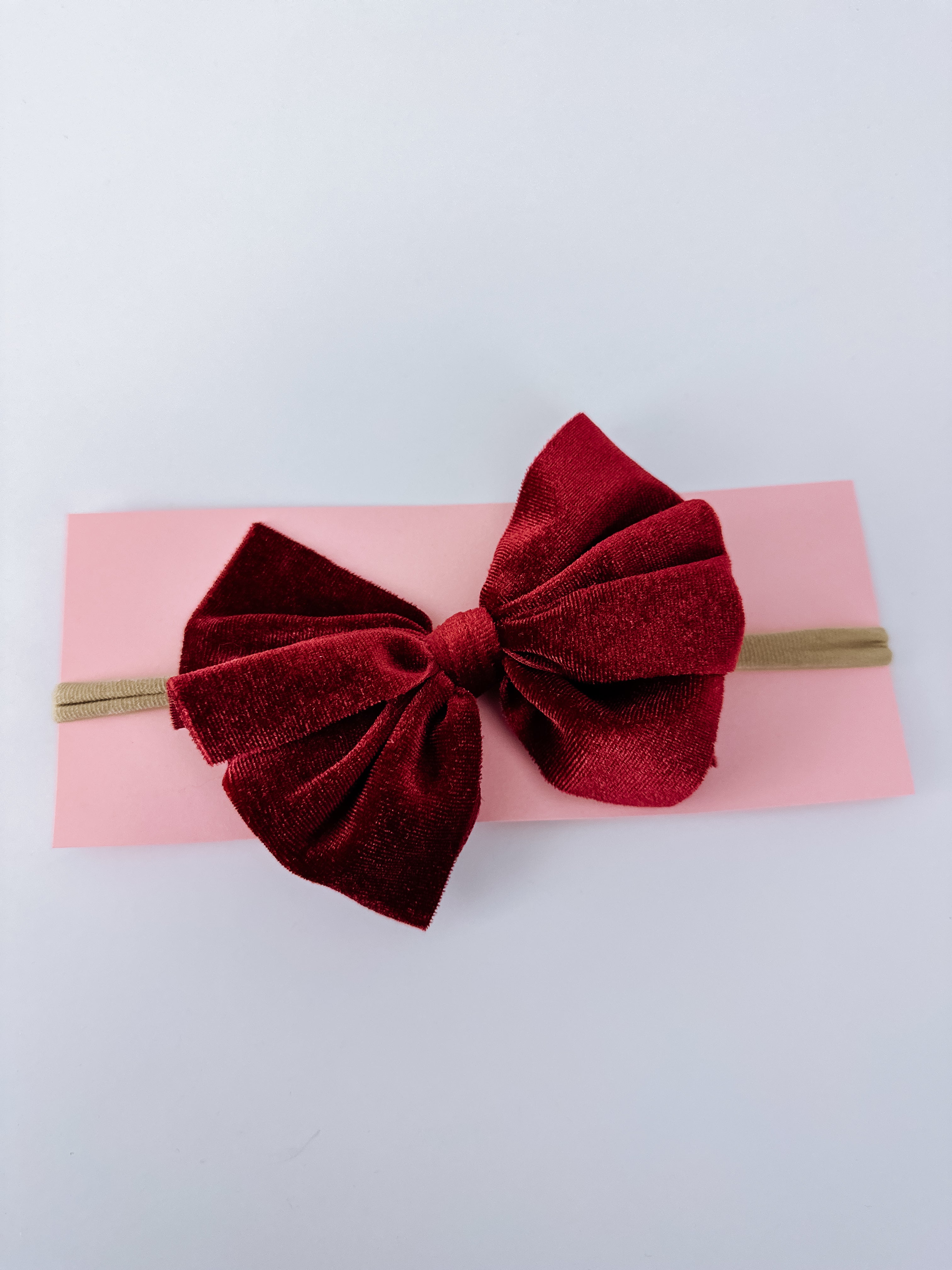 Infant-Child Thin Stretchy Velvet Bow Headbands