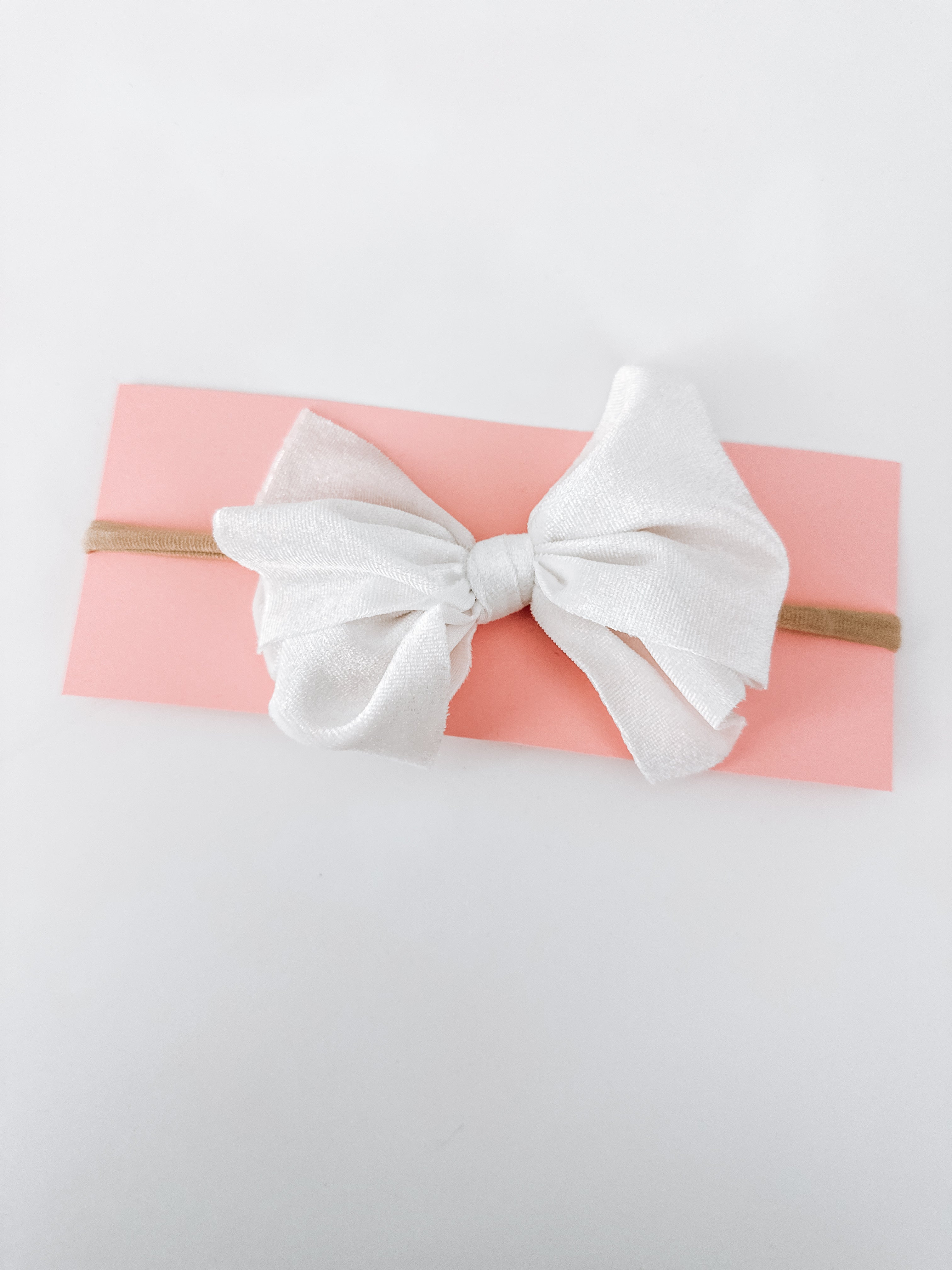 Infant-Child Thin Stretchy Velvet Bow Headbands