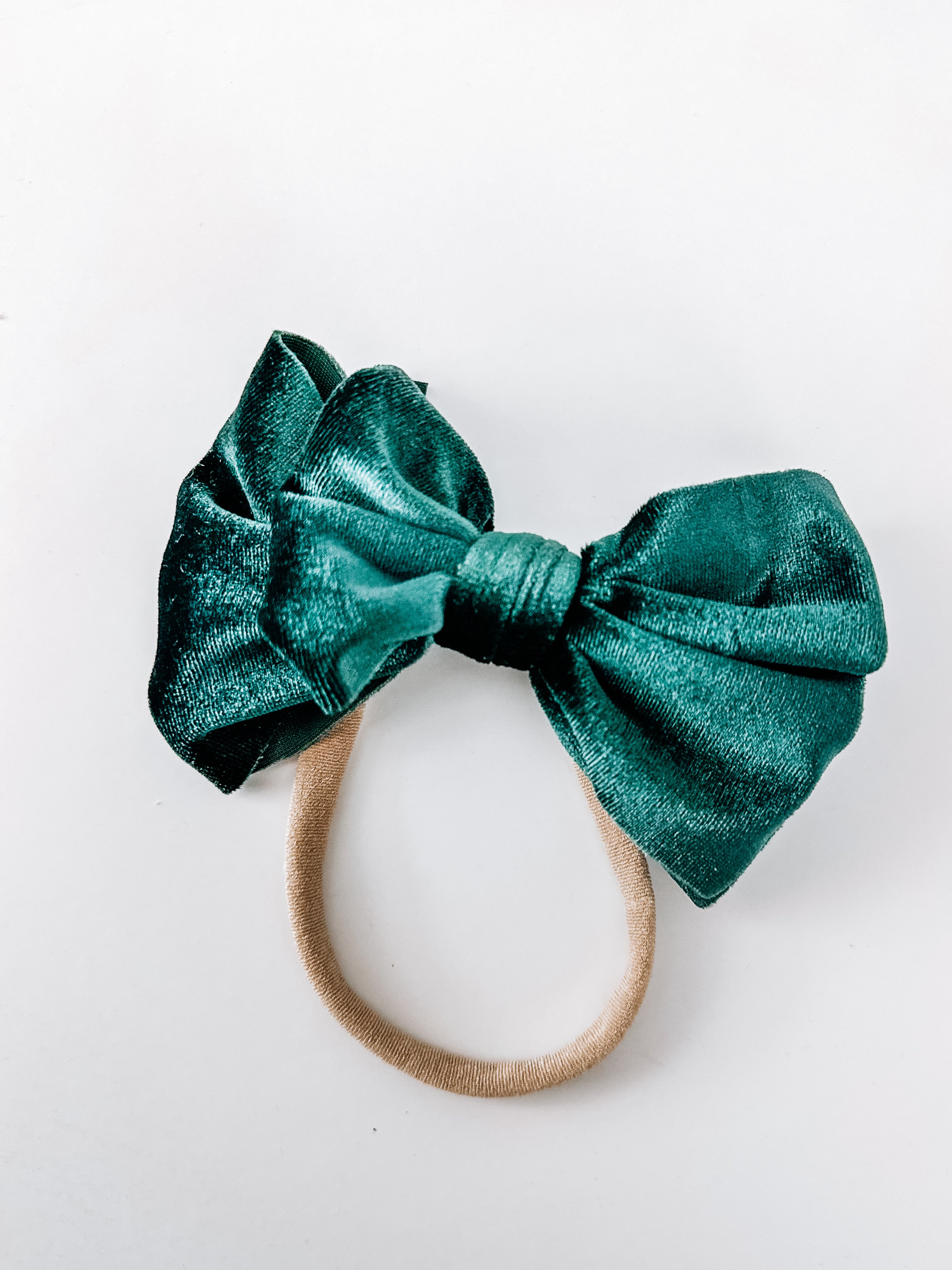 Infant-Child Thin Stretchy Velvet Bow Headbands