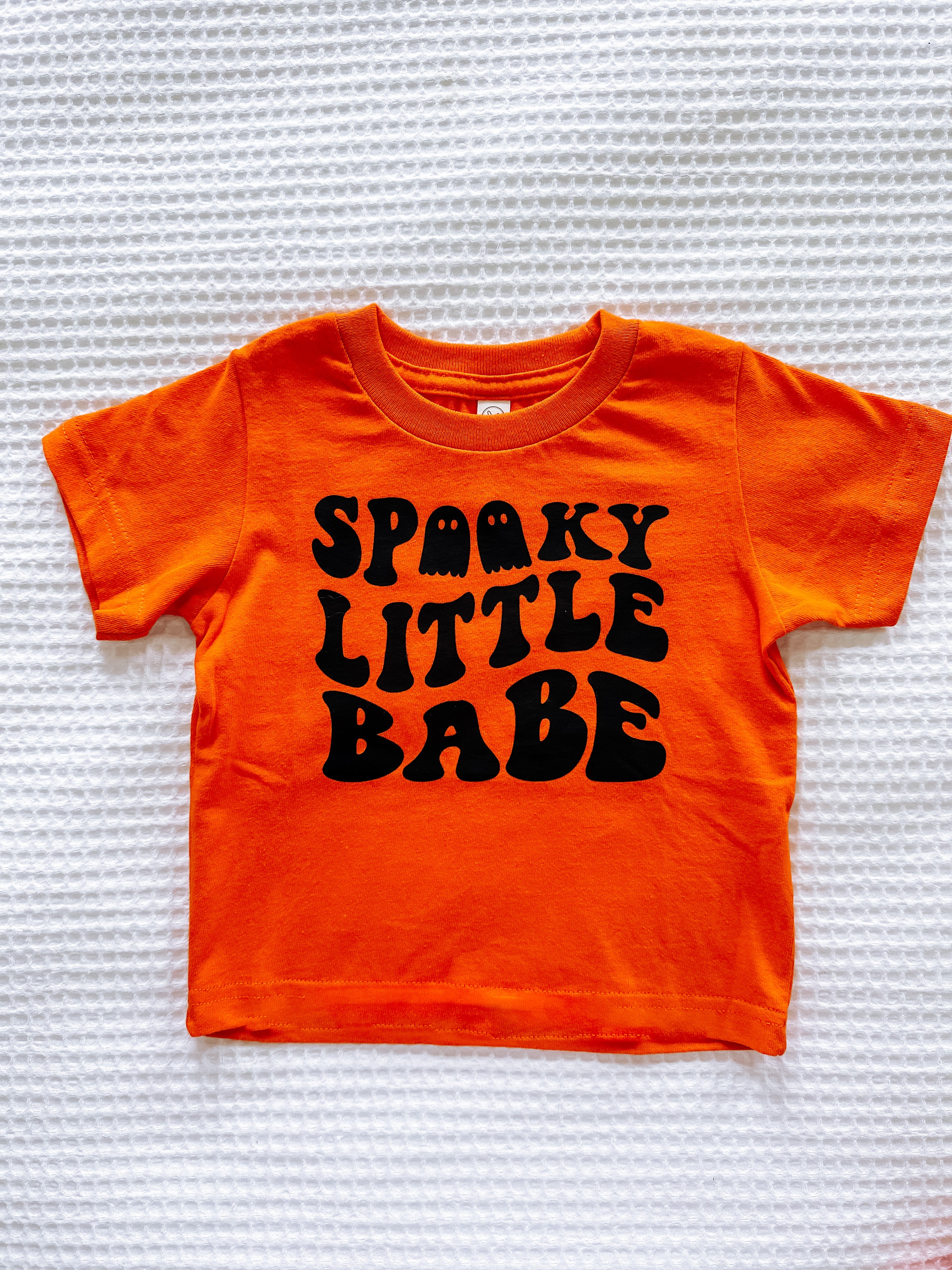 Spooky Babe Spooky Dude Sibling Matching Halloween Orange Tees