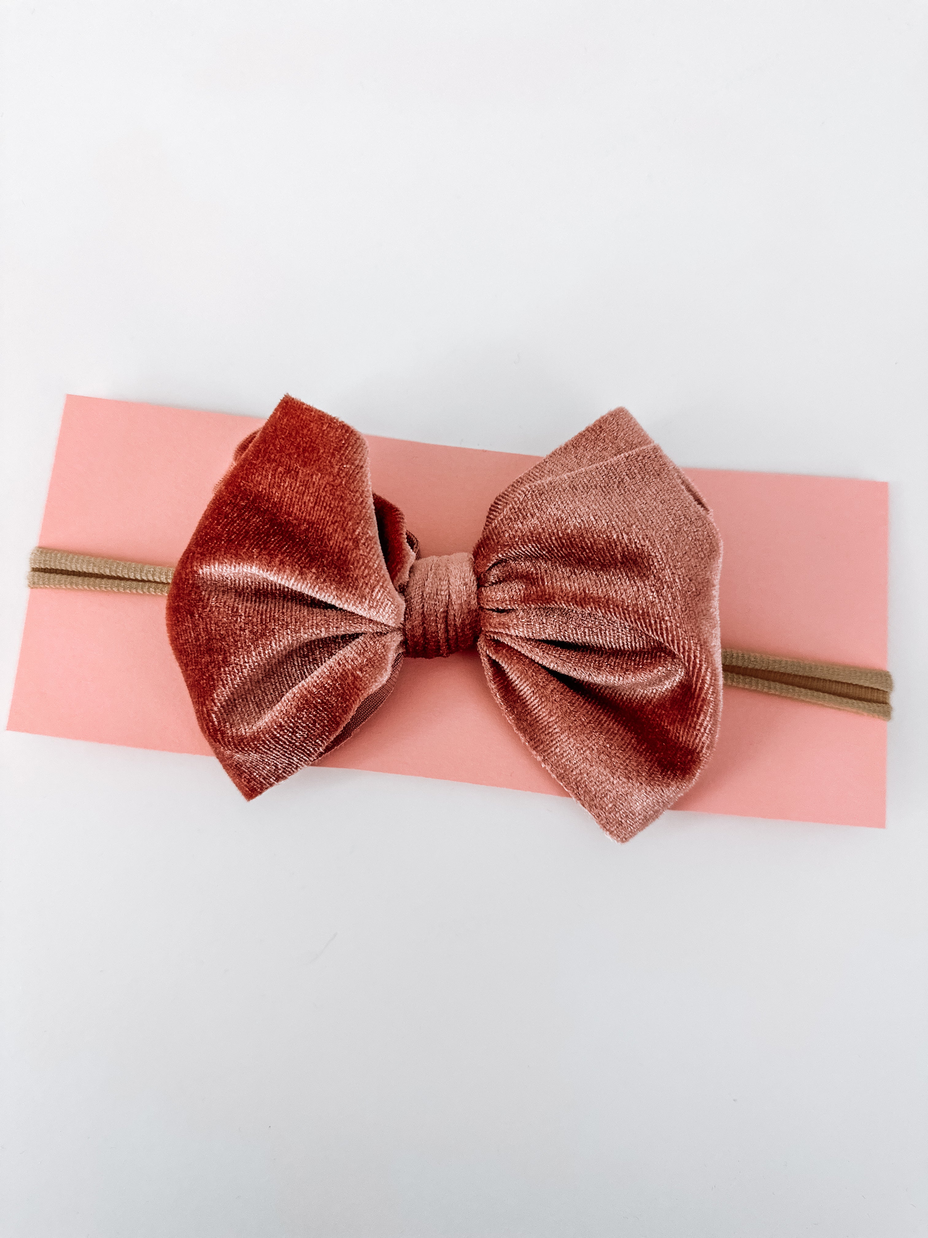 Infant-Child Thin Stretchy Velvet Bow Headbands