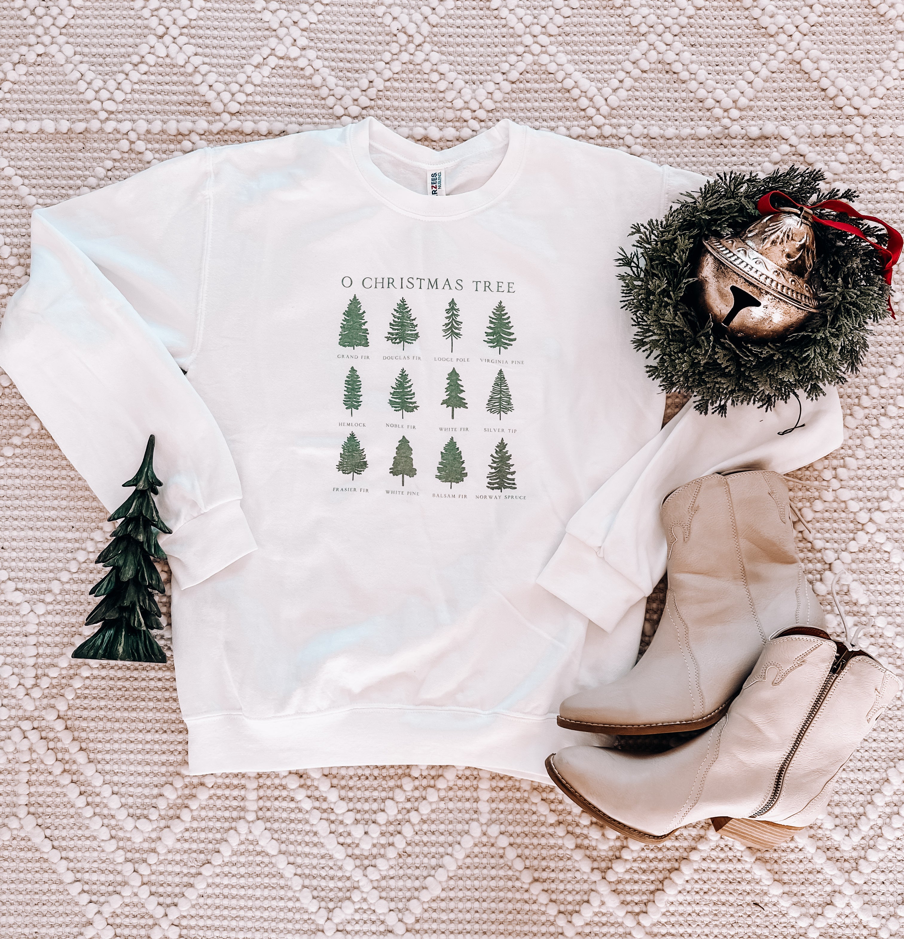 O Christmas Tree White Crewneck