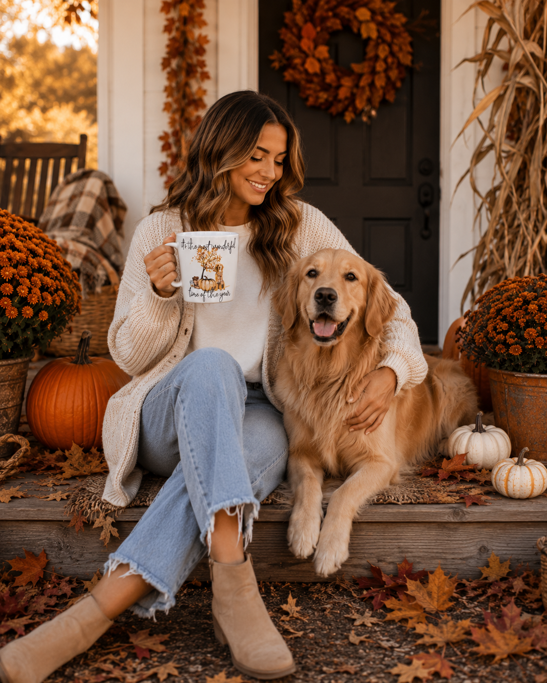 It’s The Most Wonderful Time of The Year Fall Golden Retriever Dog Mug