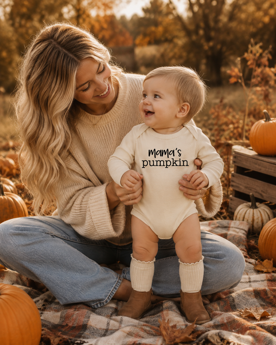Mama's Pumpkin Natural Outfit for Kids