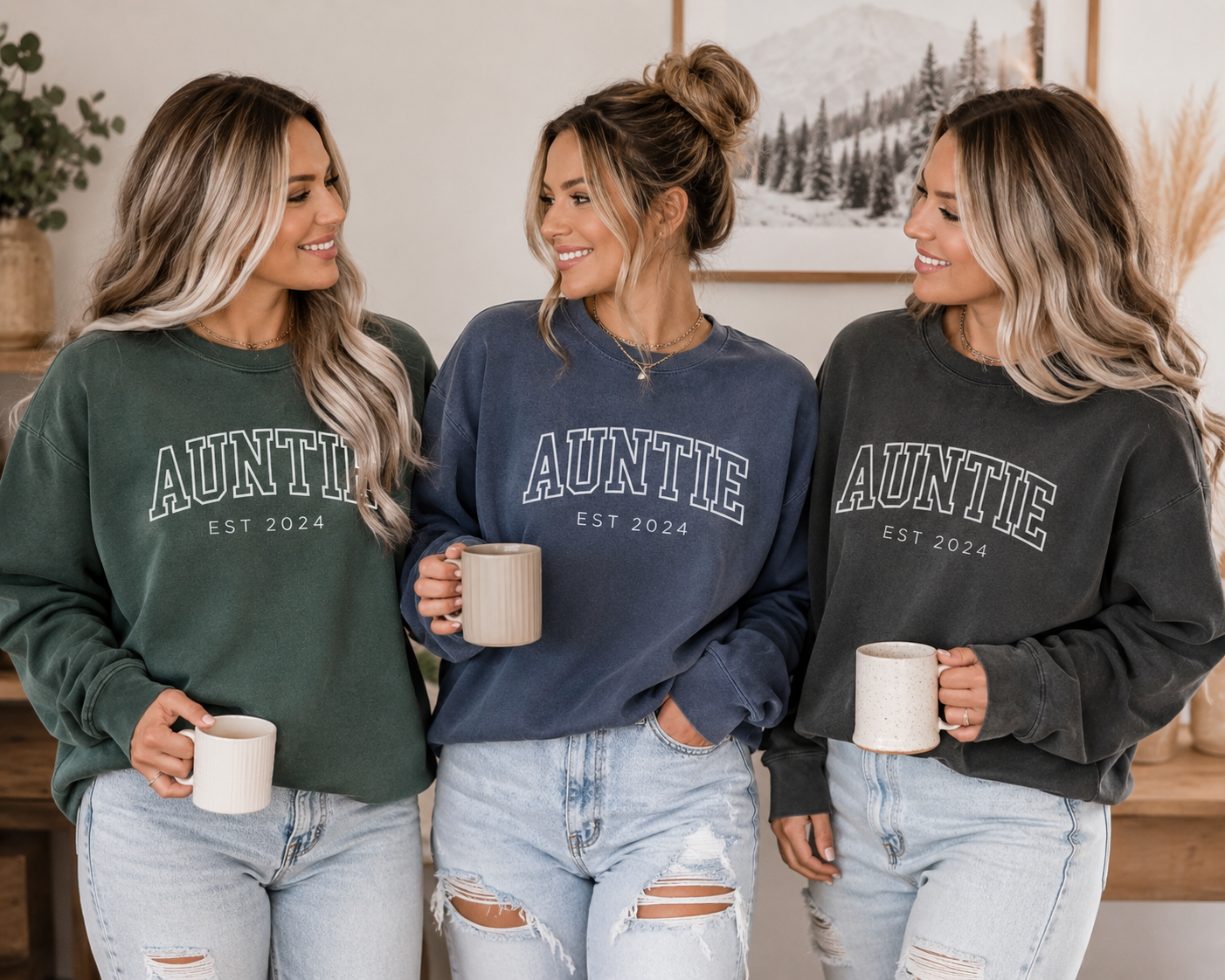 Auntie Sweatshirt | Personalized Aunt Crewneck | Auntie Est. Year Sweatshirt | Aunt Gift | Auntie Christmas Gift | New Aunt Gift