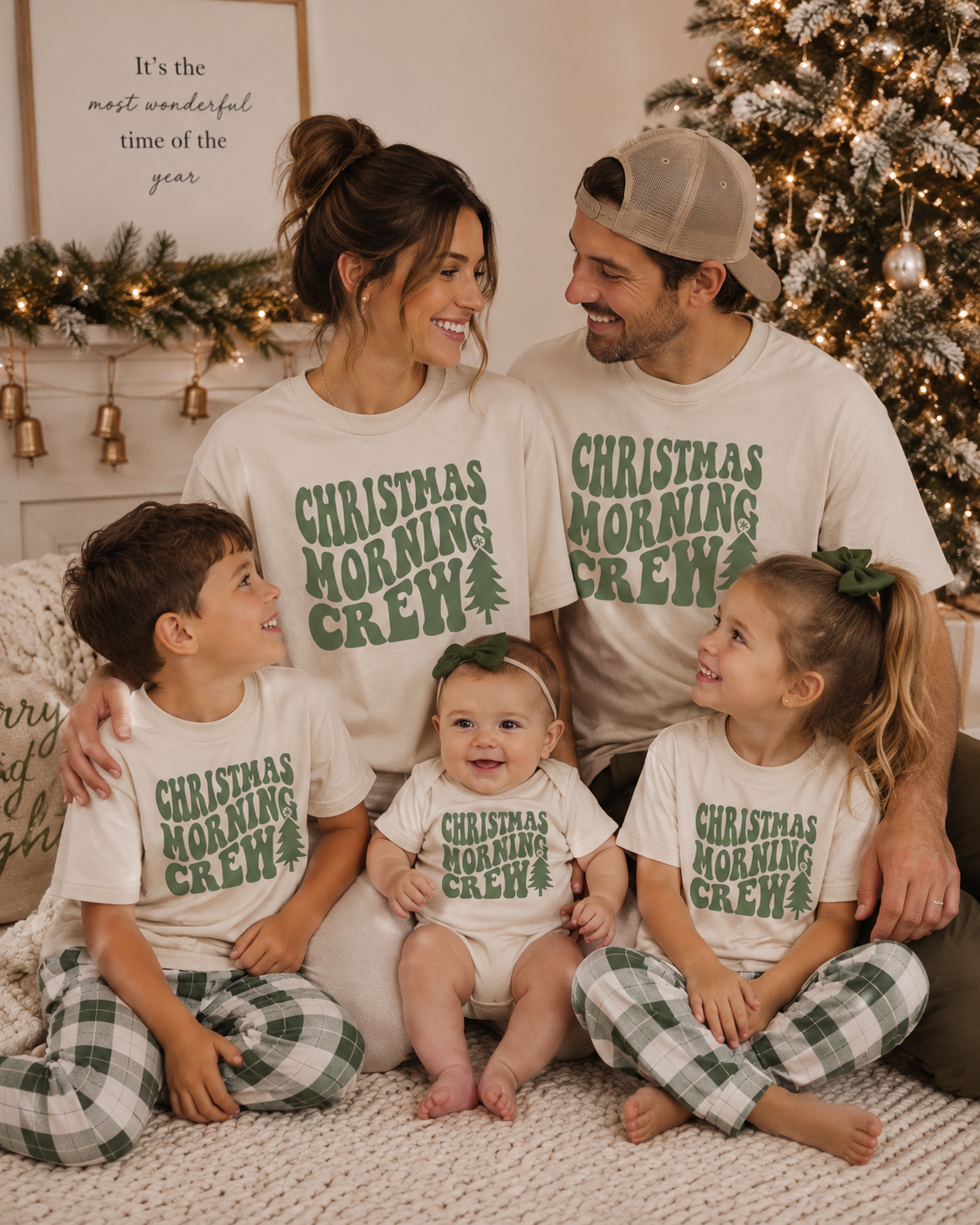 Christmas Morning Crew Matching Family Shirts – Holiday T-Shirts for Families