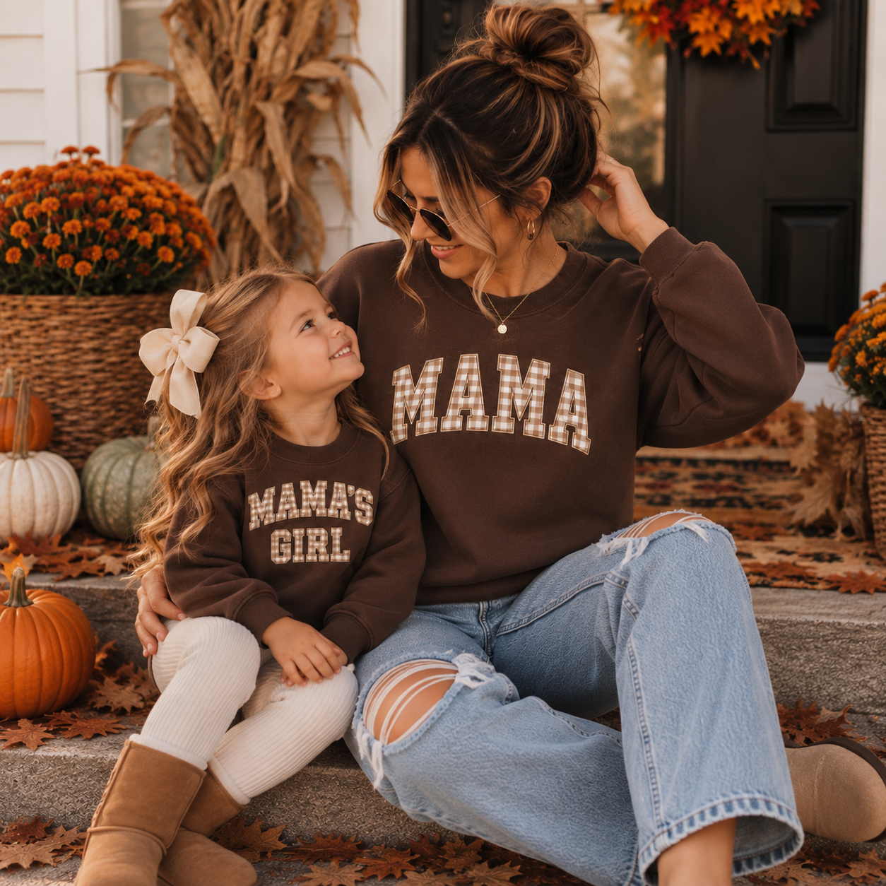Mama & Mini, Mama and Mama's Boy, Mama and Mama's Girl Matching Sweatshirts | Matching Mama and Me Outfits | Matching Fall Outifts