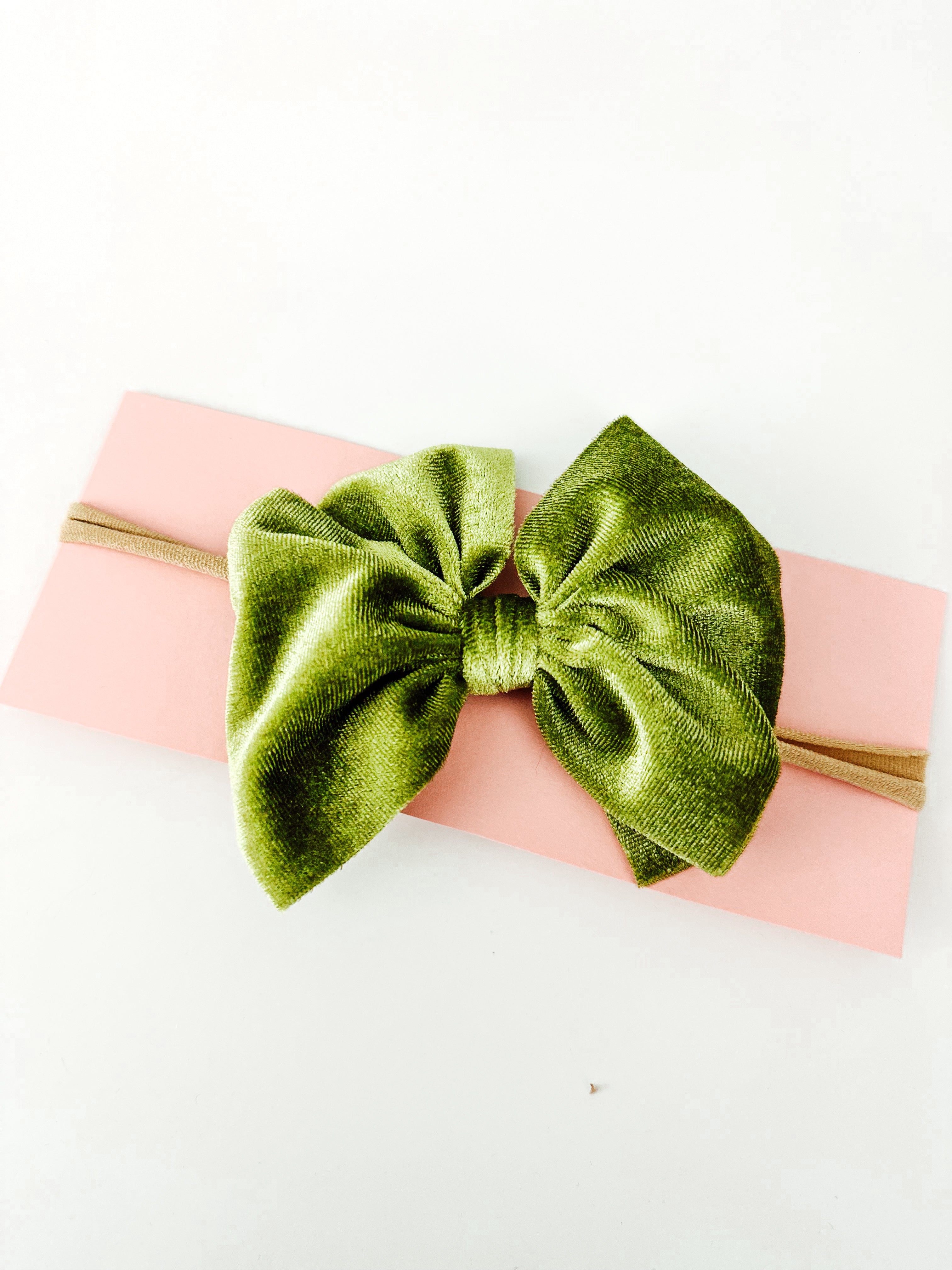 Infant-Child Thin Stretchy Velvet Bow Headbands