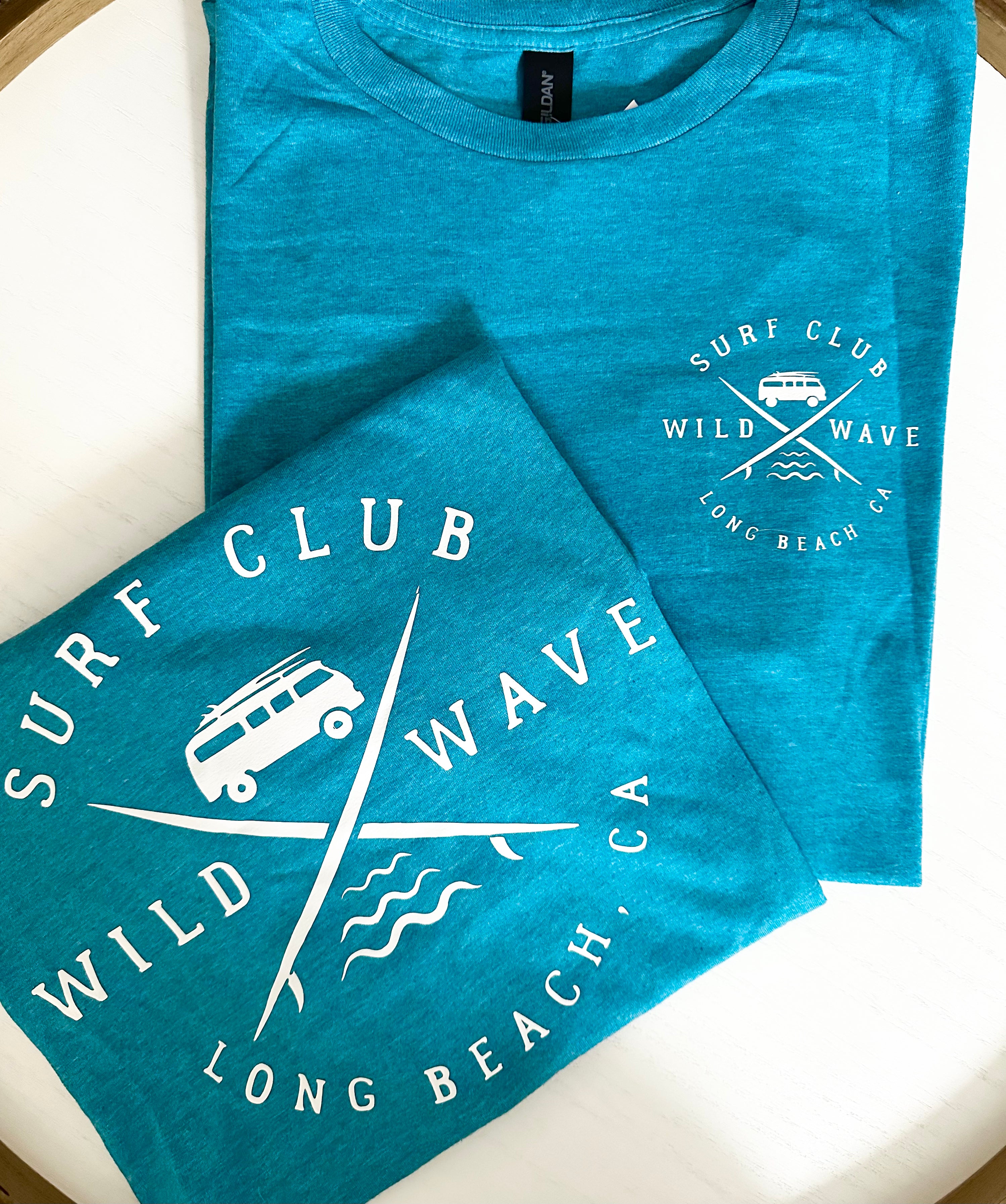 Surf Club Wild Wave Long Beach CA Summer T-Shirt