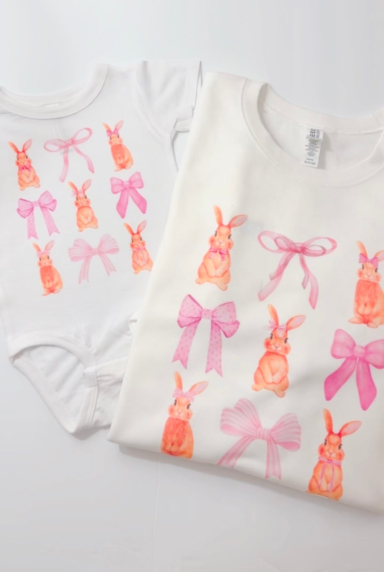 Mommy and Me Spring Floral Easter Matching Pink T-Shirt Set