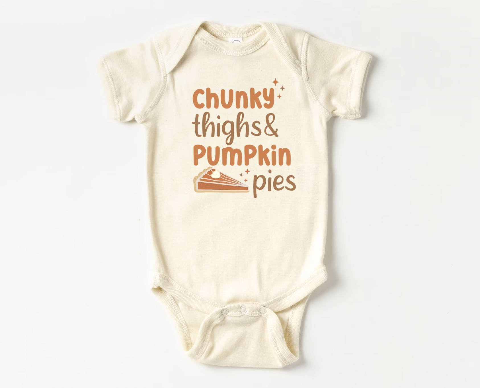 Chunk Thighs & Pumpkin Pies Infant Natural Bodysuit