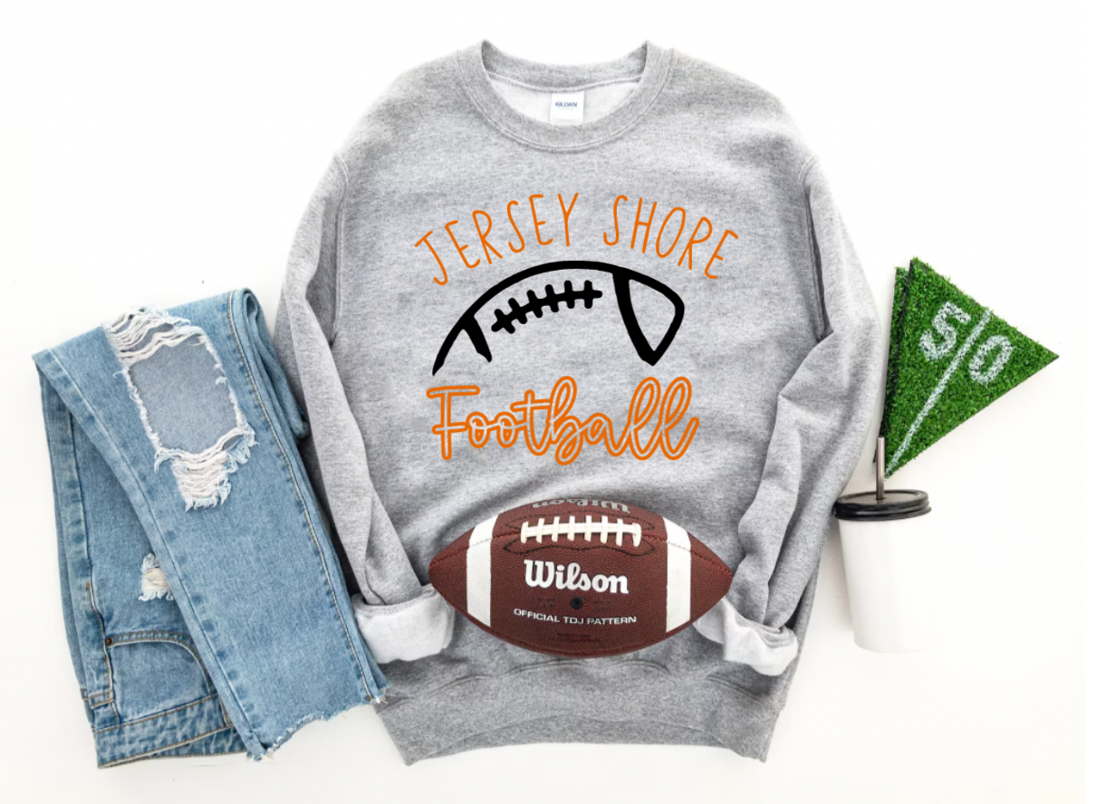 Customized School Spirit Football Crewneck Sweatshirt