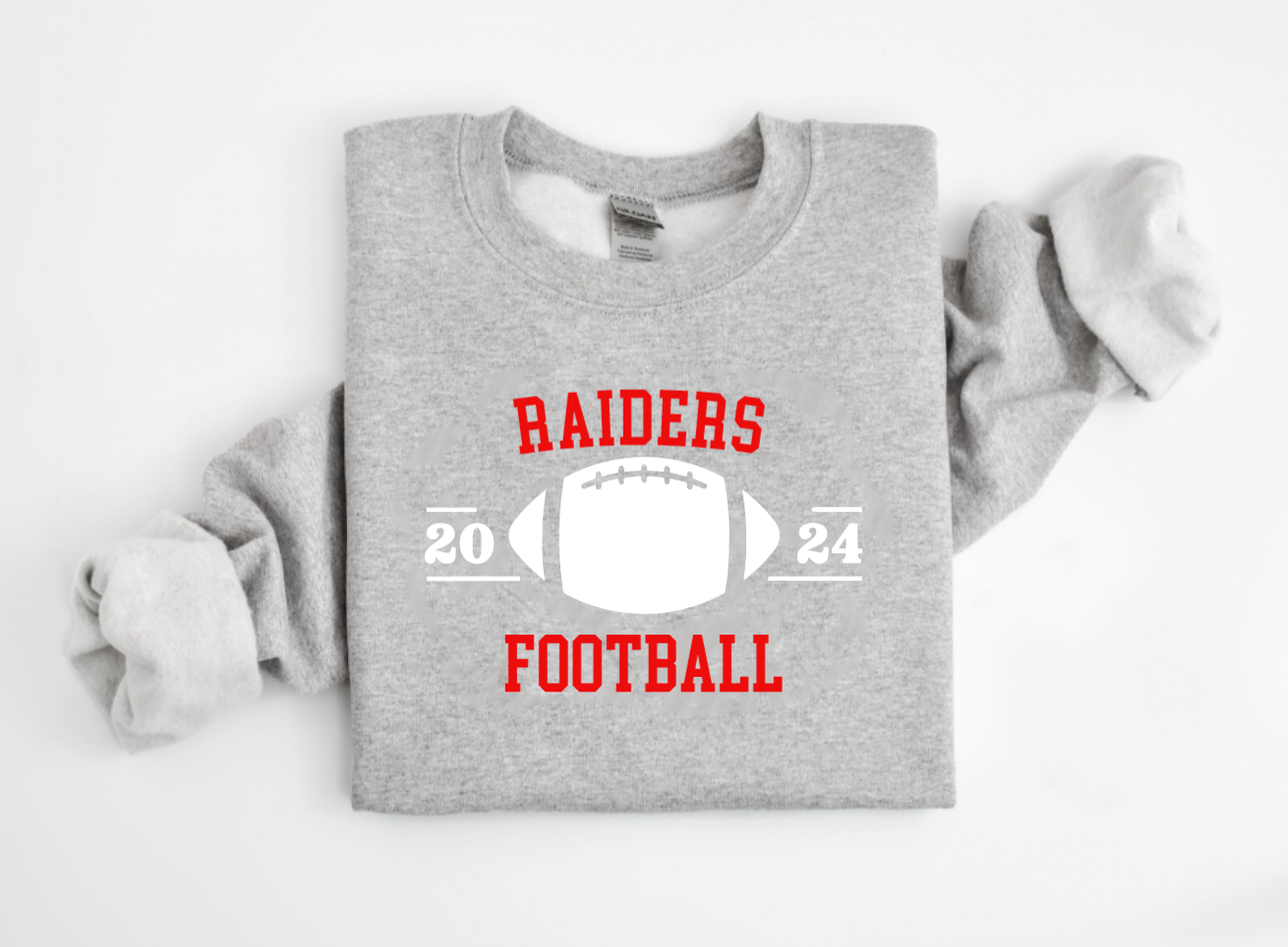 Customized School Spirit Football Crewneck Sweatshirt