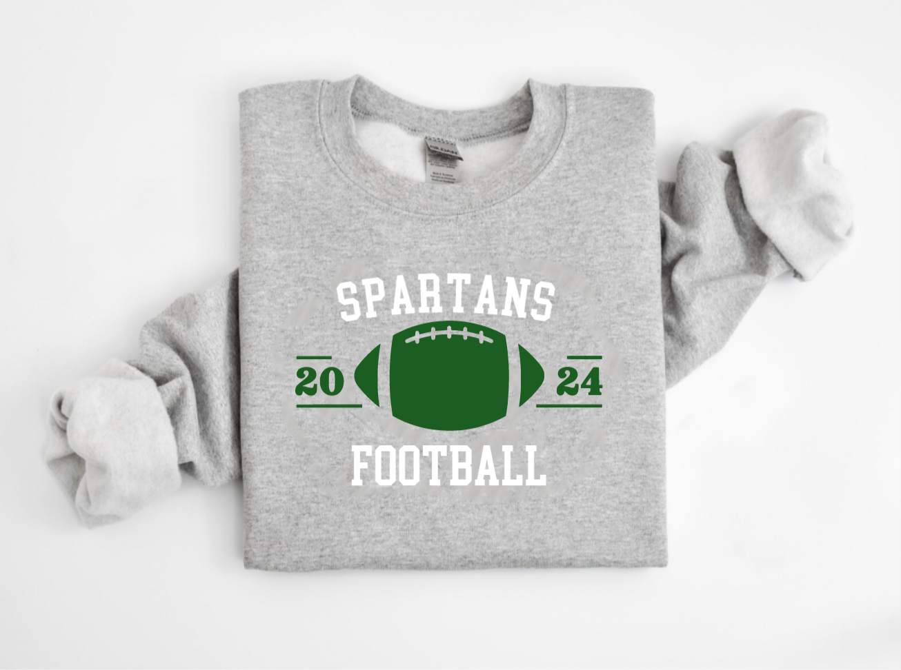 YOUTH Customized School Spirit Football Crewneck Sweatshirt