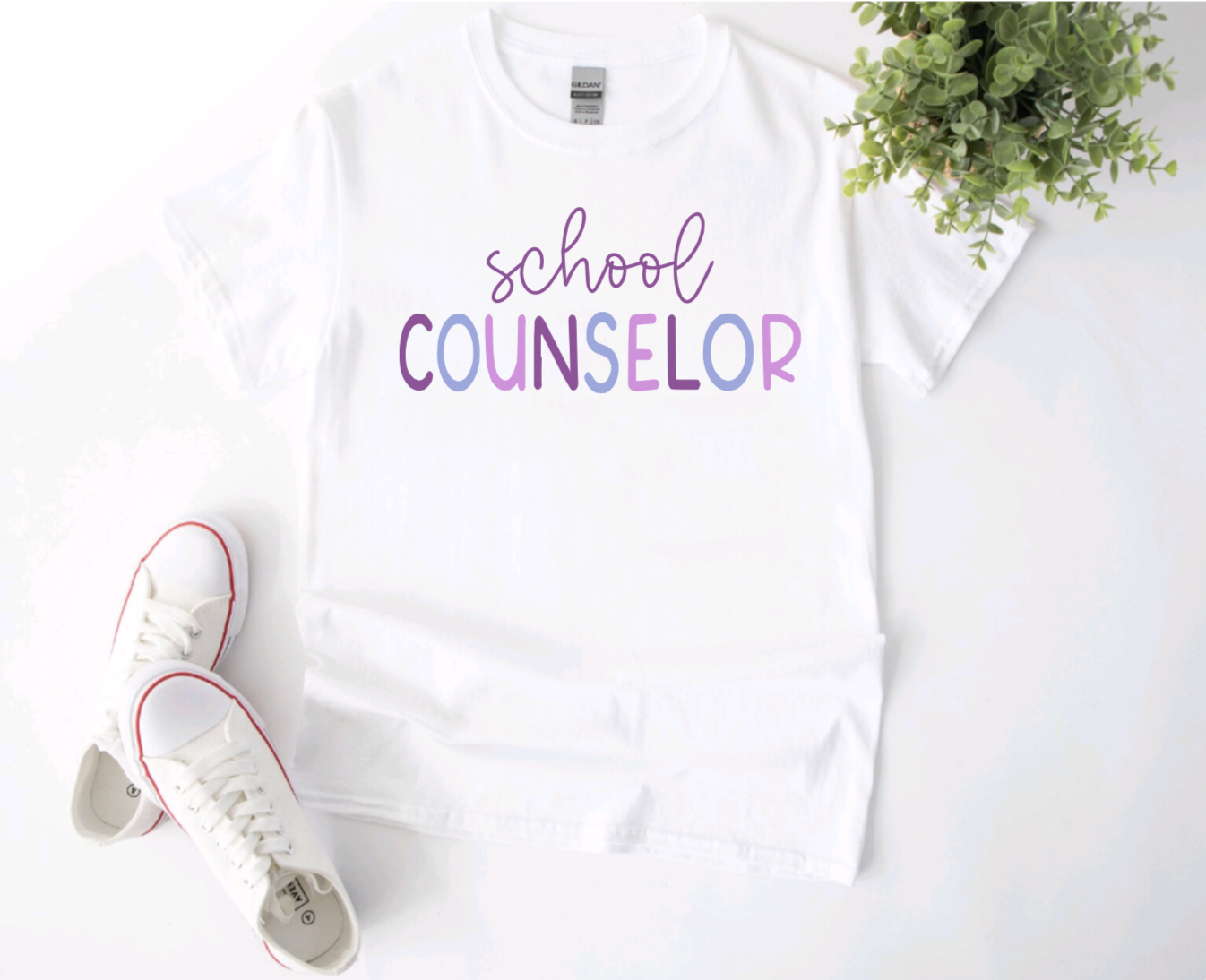 School Counselor White Tee
