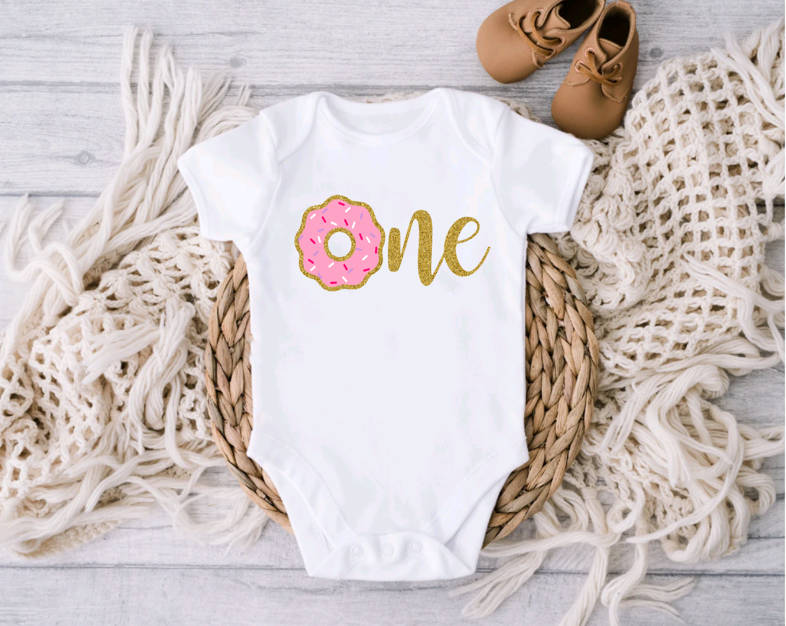 ONE First Birthday Donut Themed Tee