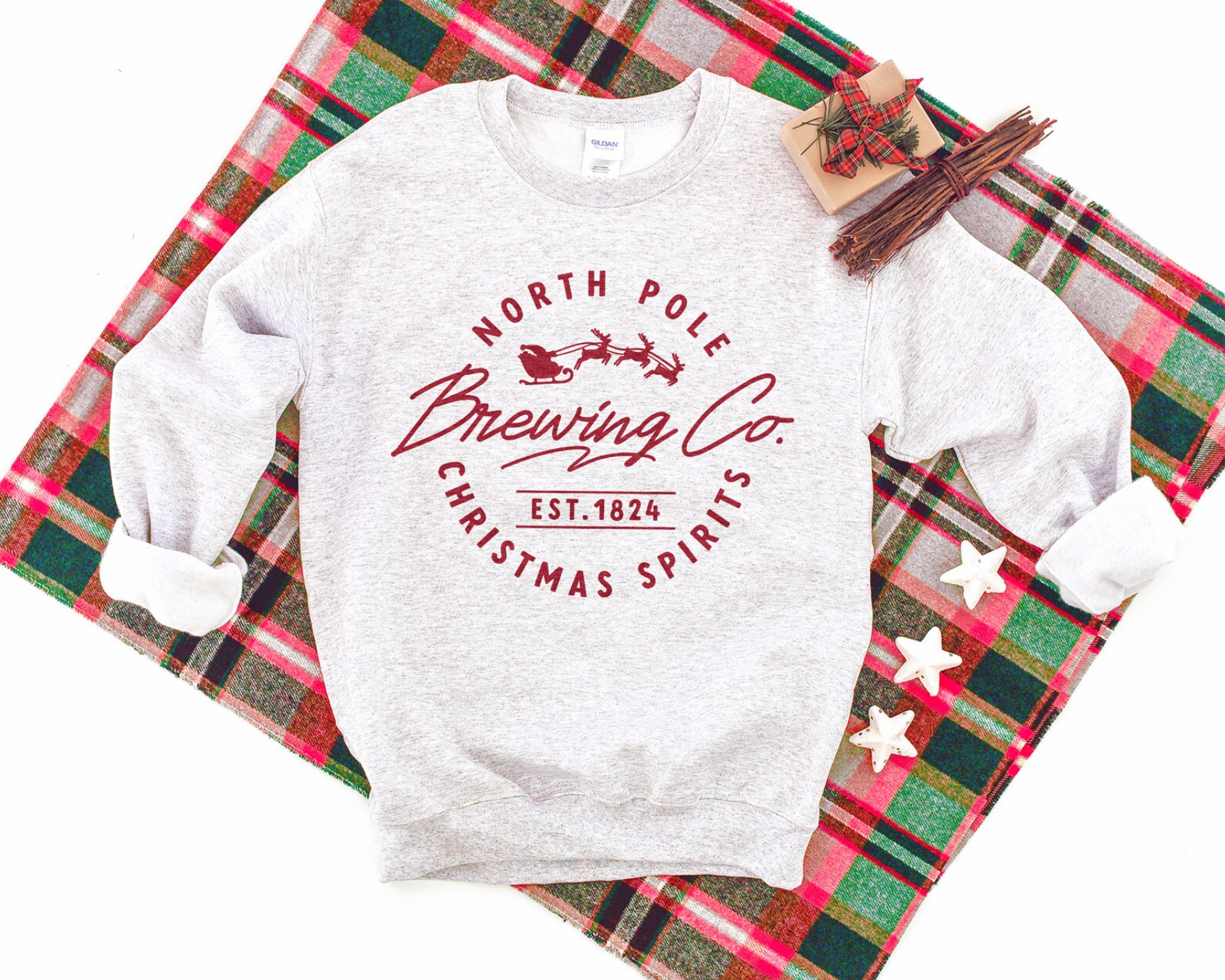 North Pole Brewing Company Ash Grey Crewneck