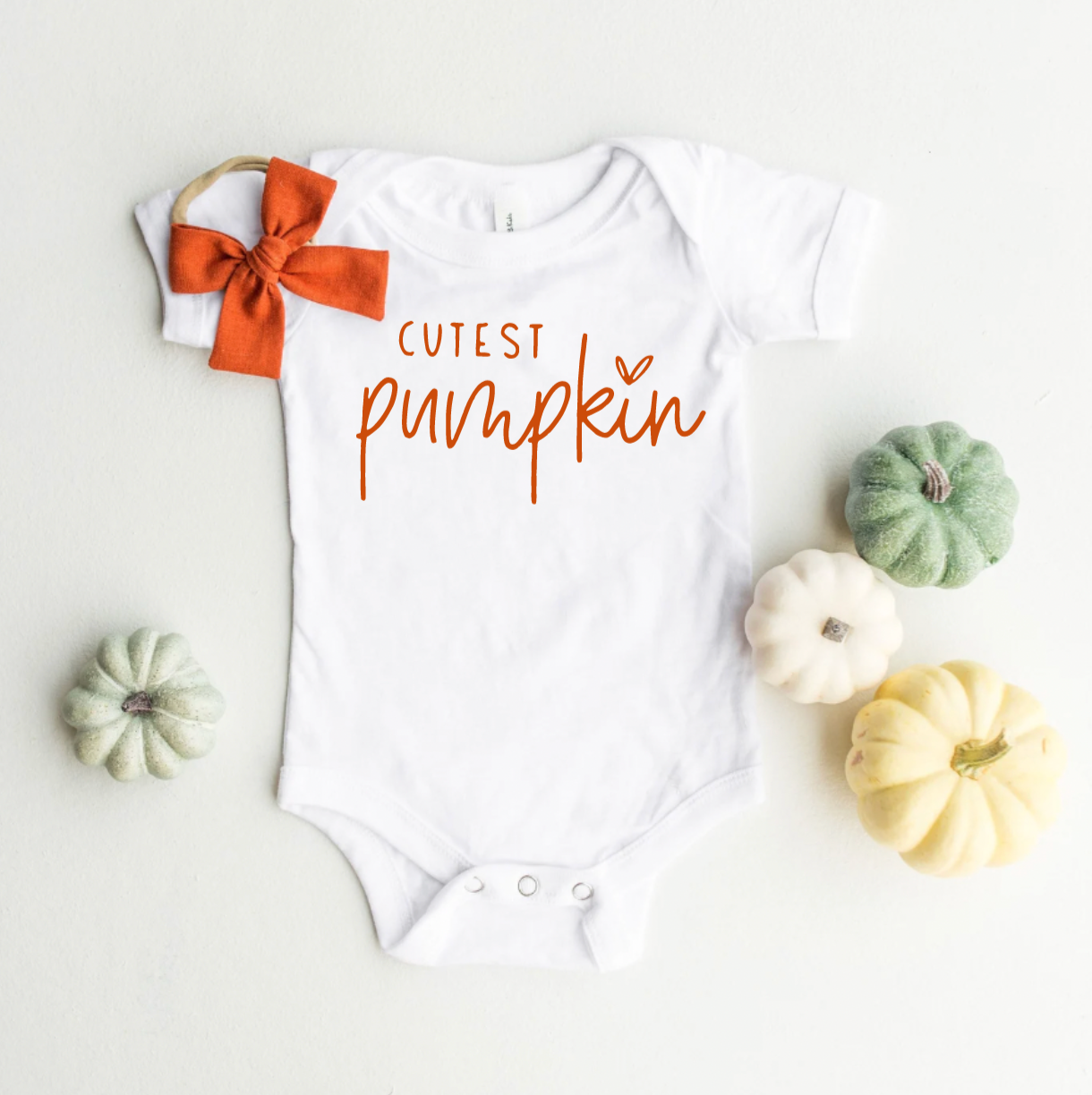 Cutest Pumpkin Fall White Bodysuit