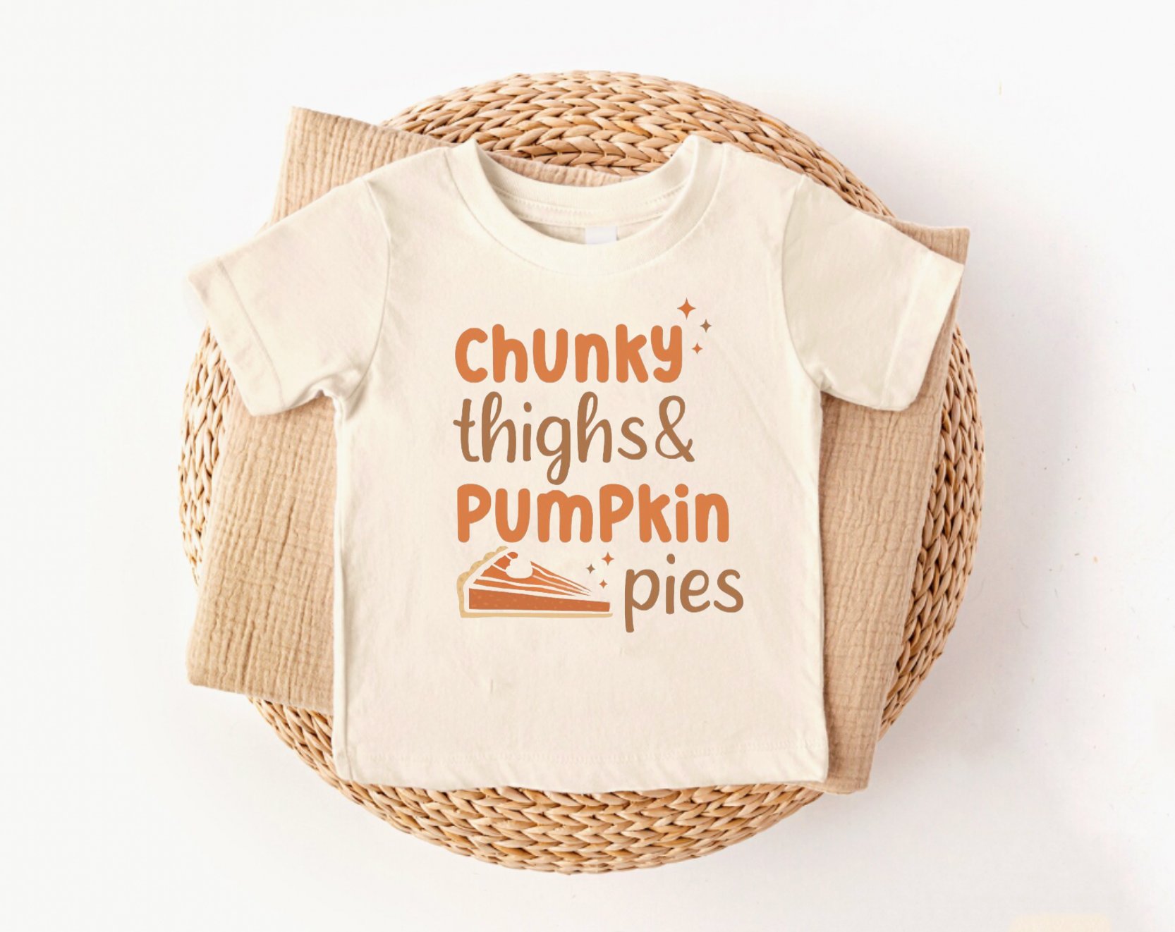 Chunky Thighs & Pumpkin Pies Natural Tee