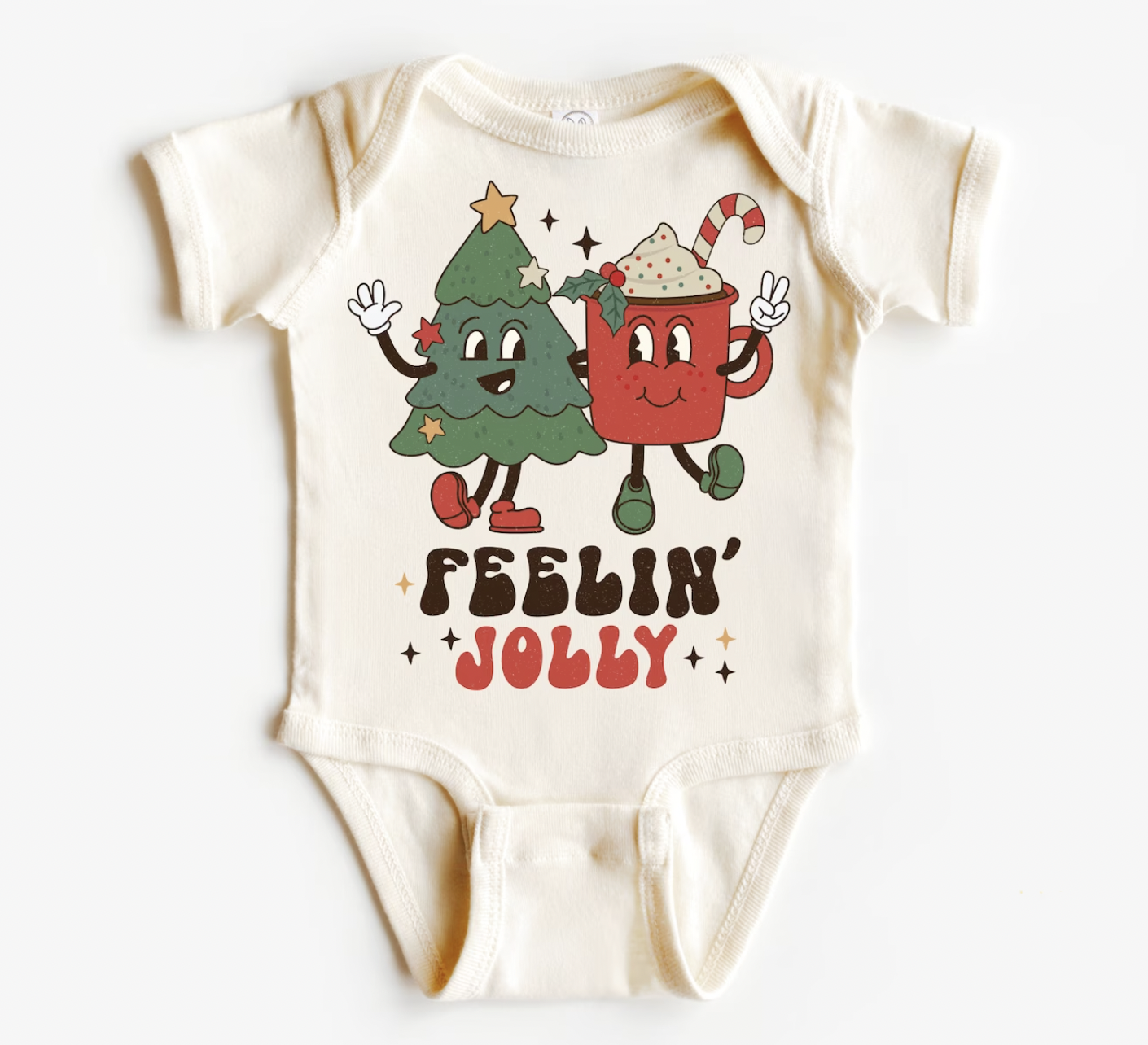 Feeling Jolly Christmas Natural Shirt for Kids – Cute Holiday Tee for Boys & Girls
