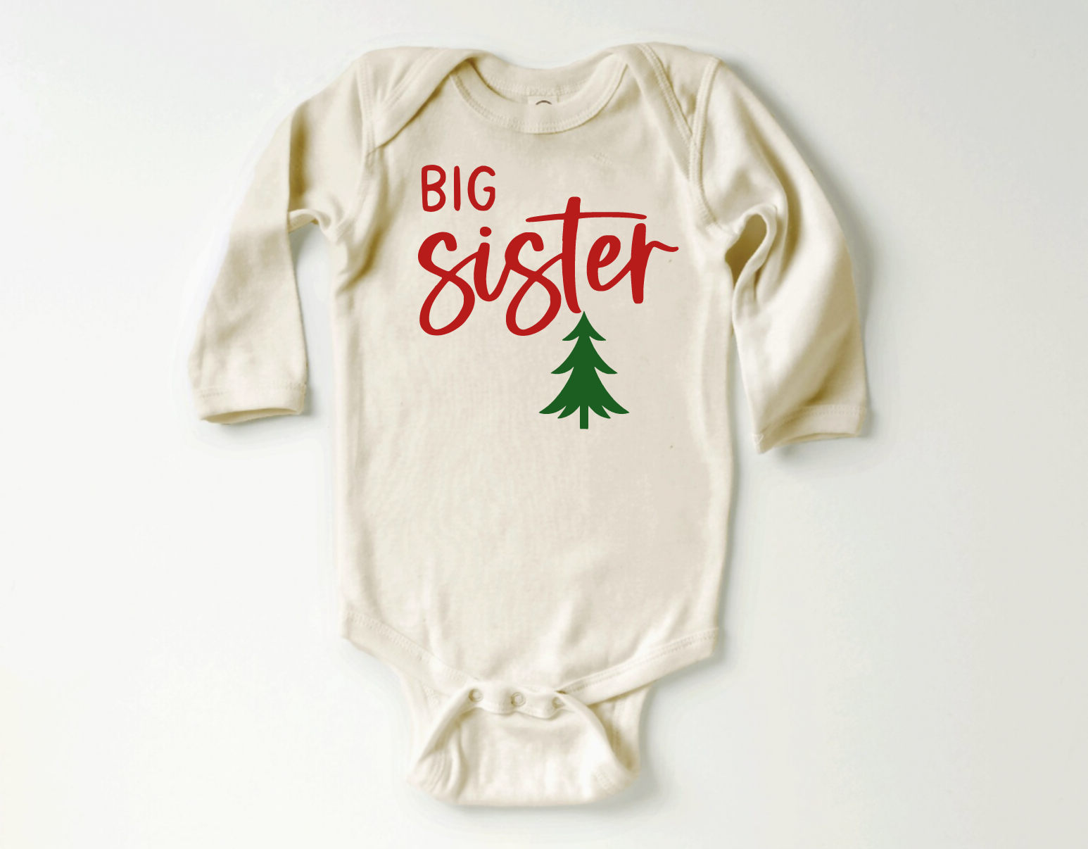 Big Sis Lil Sis Matching Sibling Christmas Long Sleeve Shirt