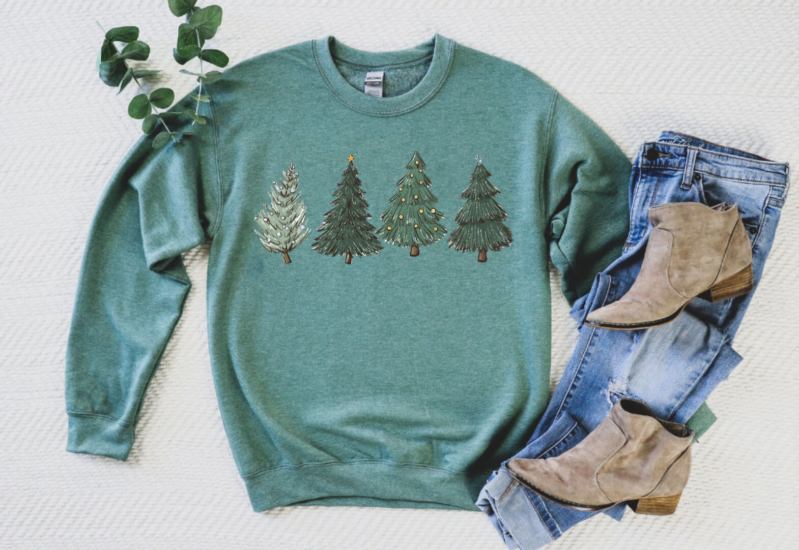 Christmas Tree Green Crewneck