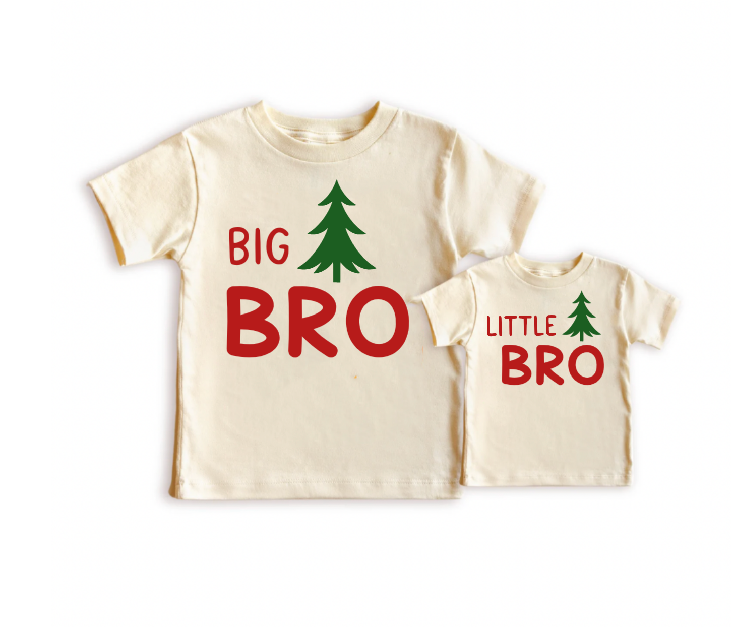 Big Bro Lil Bro Matching Sibling Christmas Shirt for Infants, Toddlers, and Kids