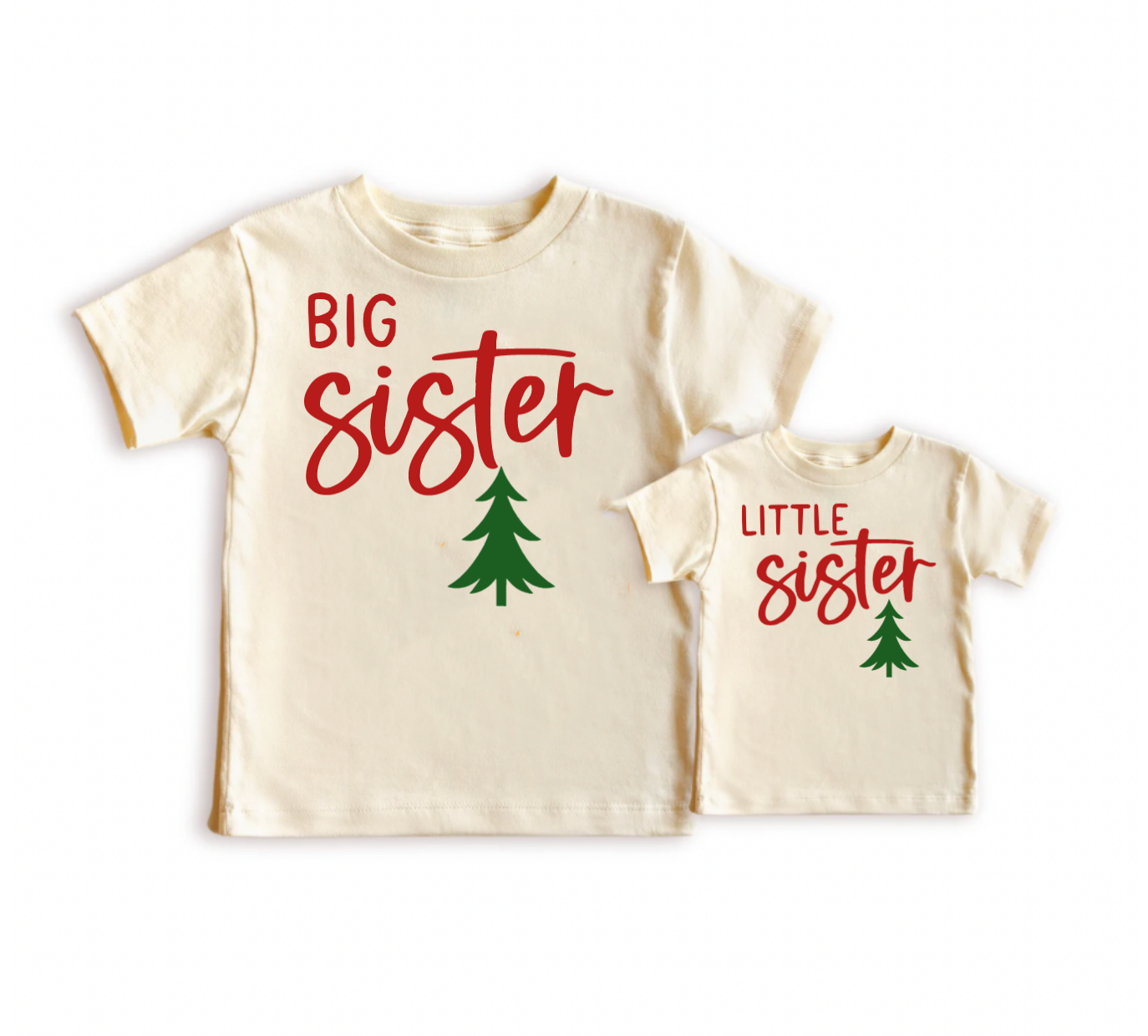 Big Sis Lil Sis Matching Sibling Christmas Long Sleeve Shirt
