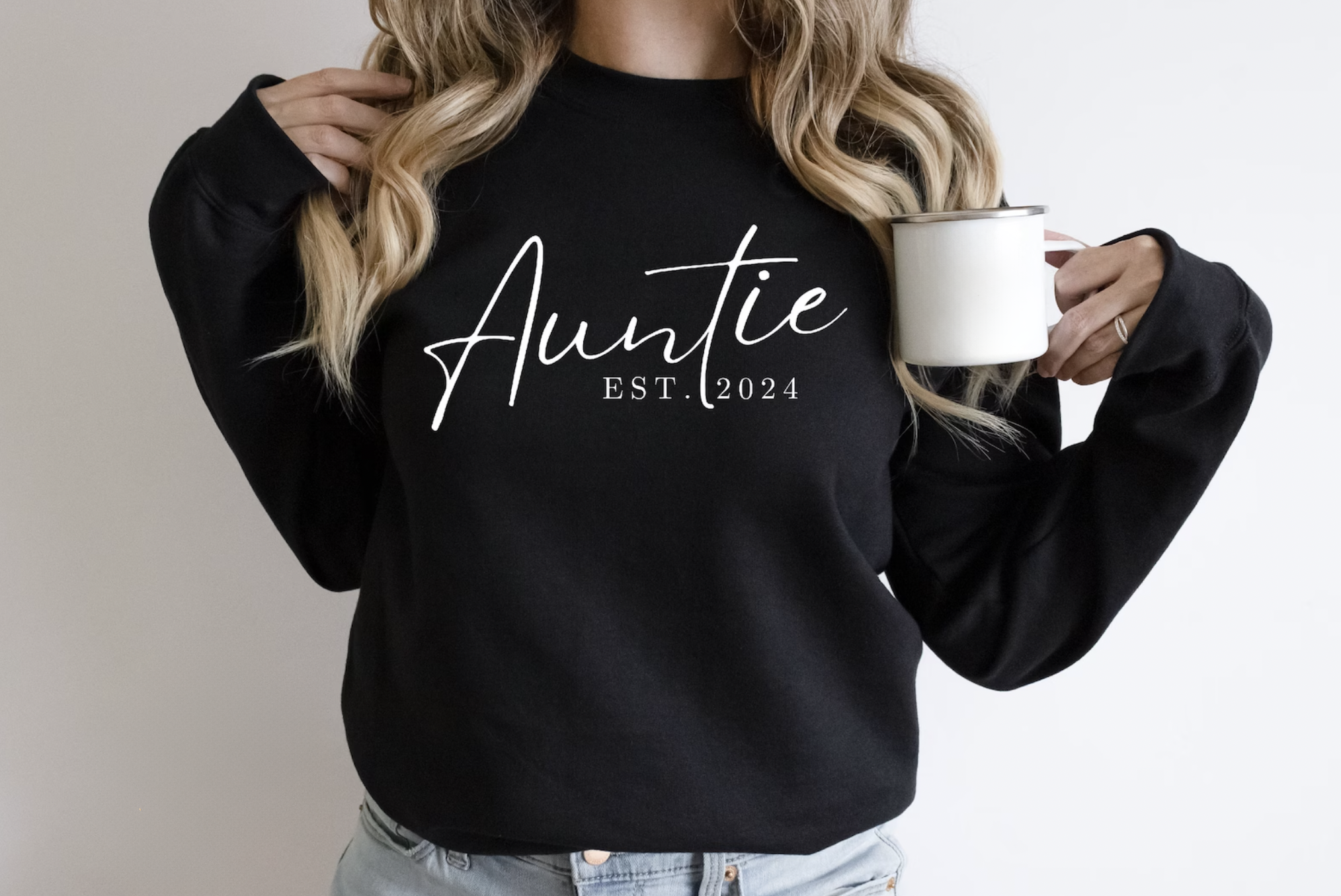 Auntie Sweatshirt | Personalized Aunt Crewneck | Auntie Est. Year Sweatshirt | Aunt Gift | Auntie Christmas Gift | New Aunt Gift