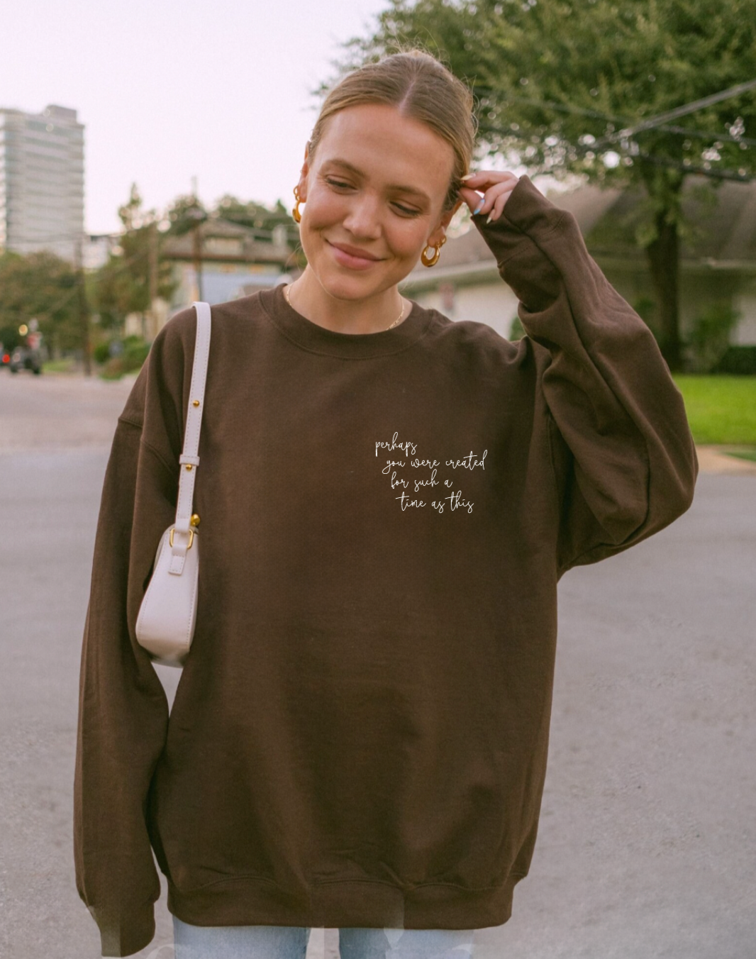 Perhaps You Were Created For Such A Time Like This Faith Crewneck