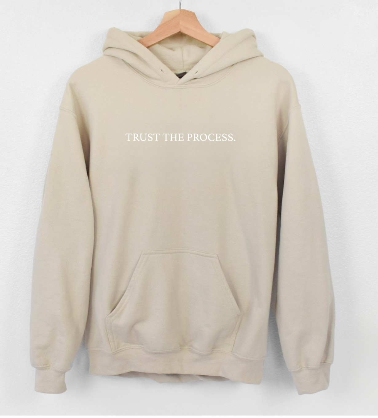 Trust The Process Faith Based Tan Hoodie