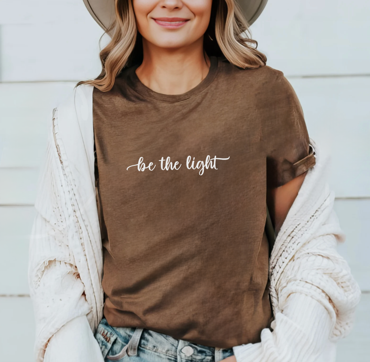 Be The Light Brown T-Shirt