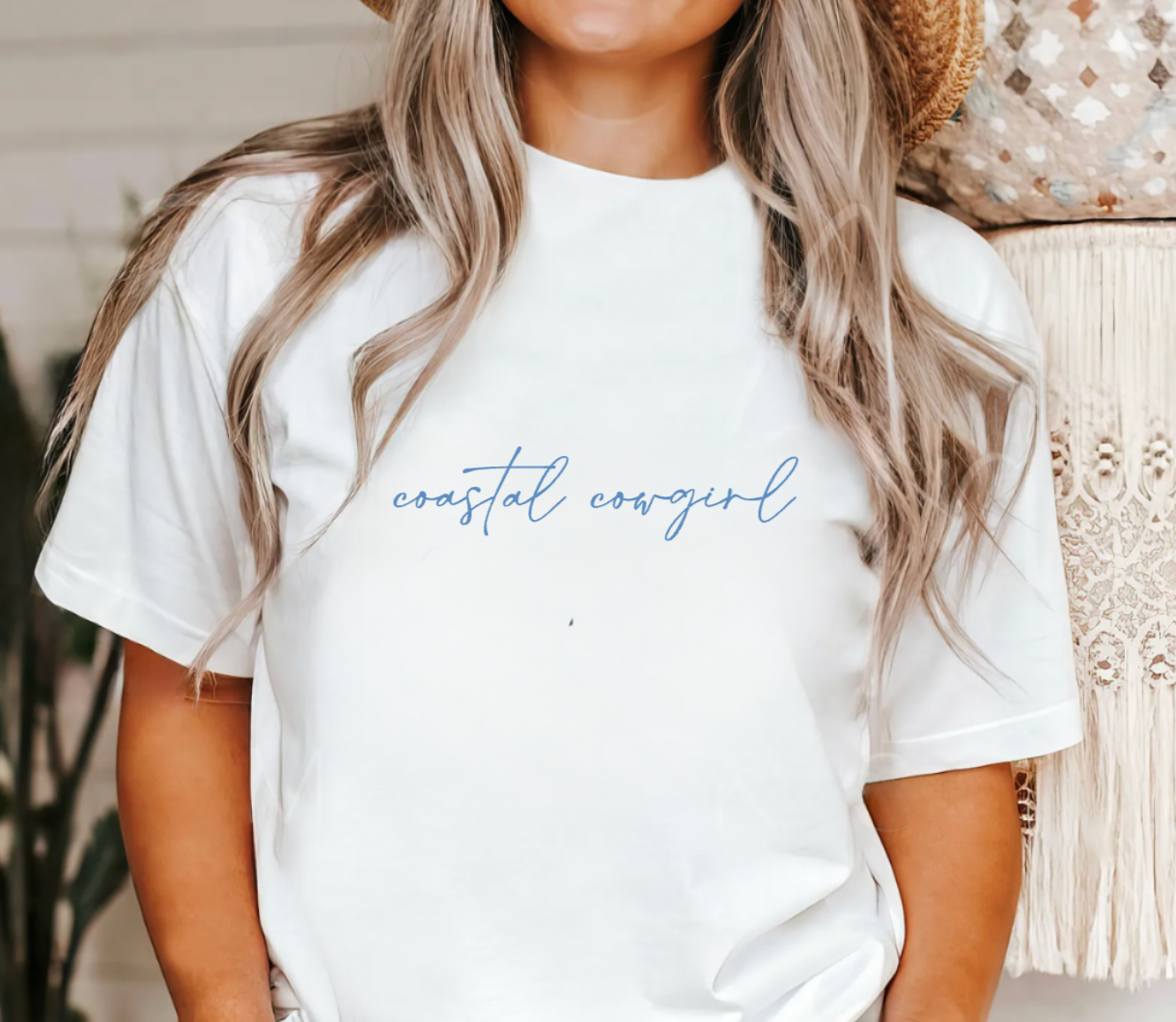 Coastal Cowgirl Country Summer White T-Shirt