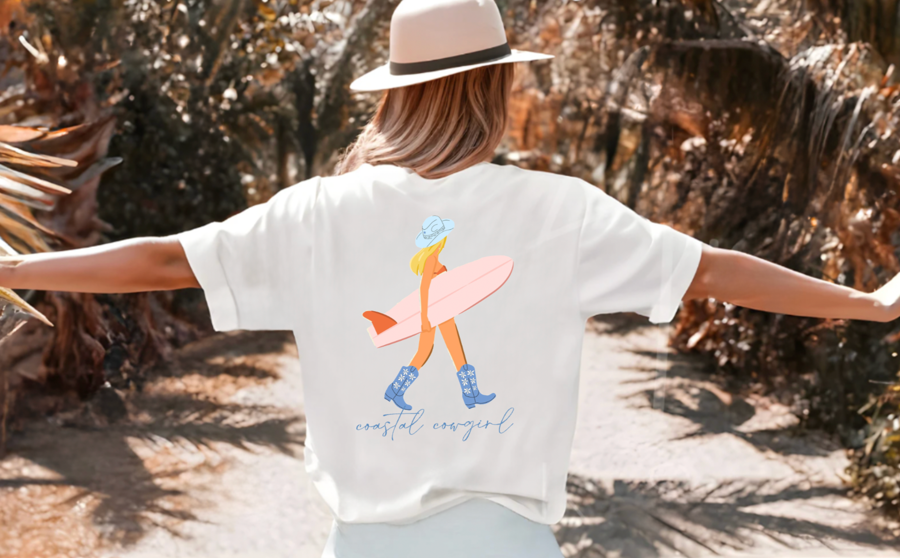 Coastal Cowgirl Country Summer White T-Shirt