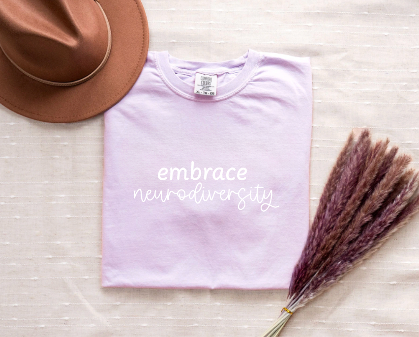 Embrace Neurodiversity Comfort Colors Short Sleeve Shirt