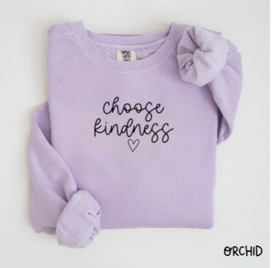 Choose Kindness Comfort Colors Crewneck Sweatshirt