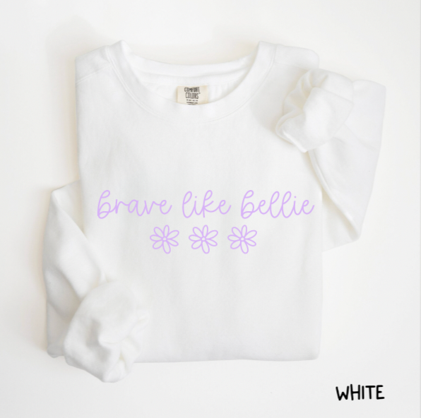 Brave Like Bellie Comfort Colors Crewneck Sweatshirt