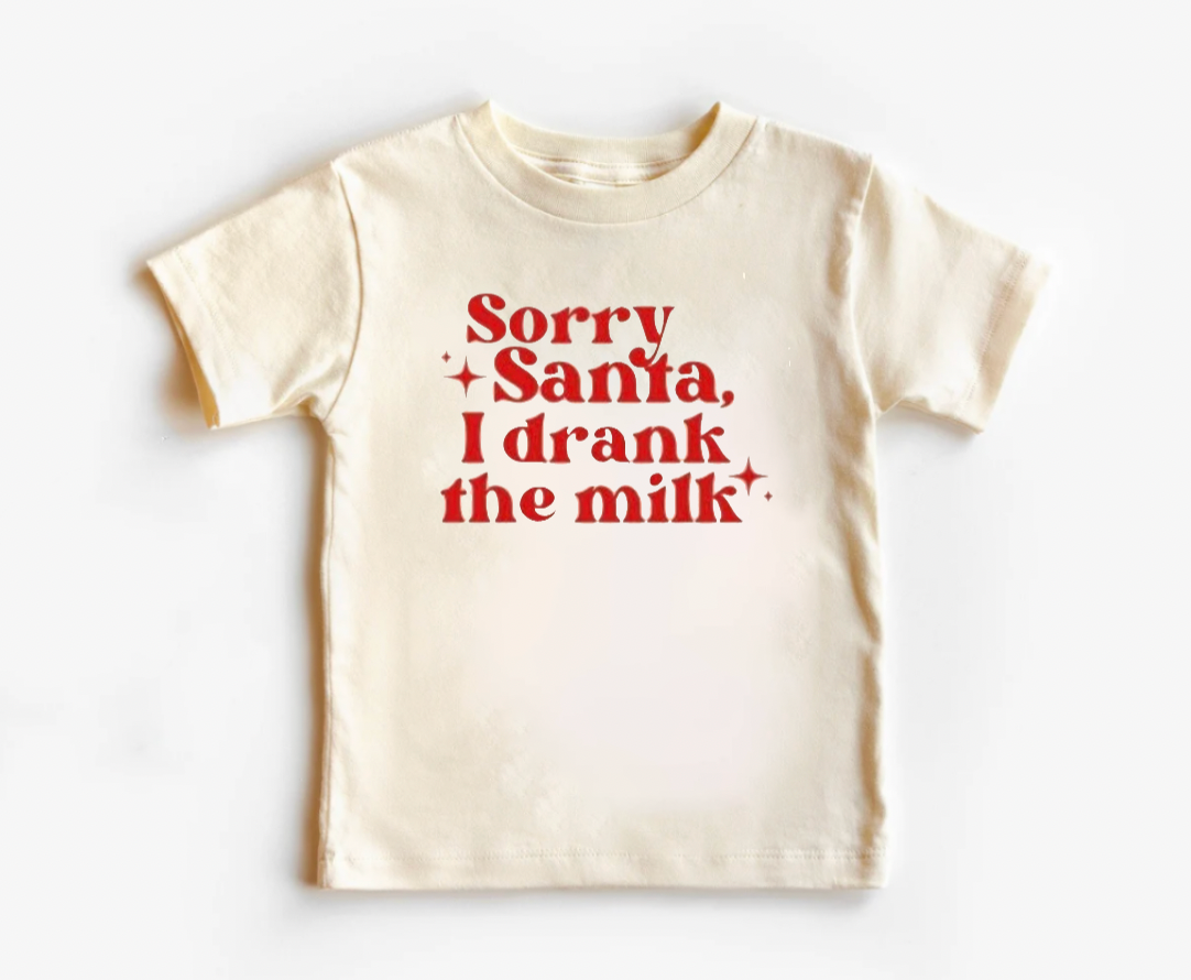 Sorry Santa Christmas Natural Shirt for Toddlers