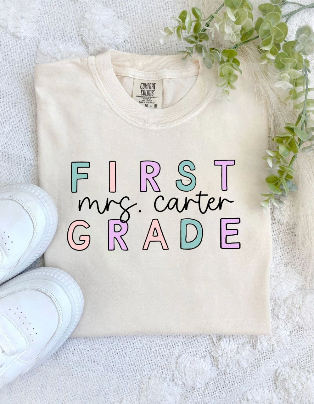 Personalized Teacher and Grade Neutral Shirt