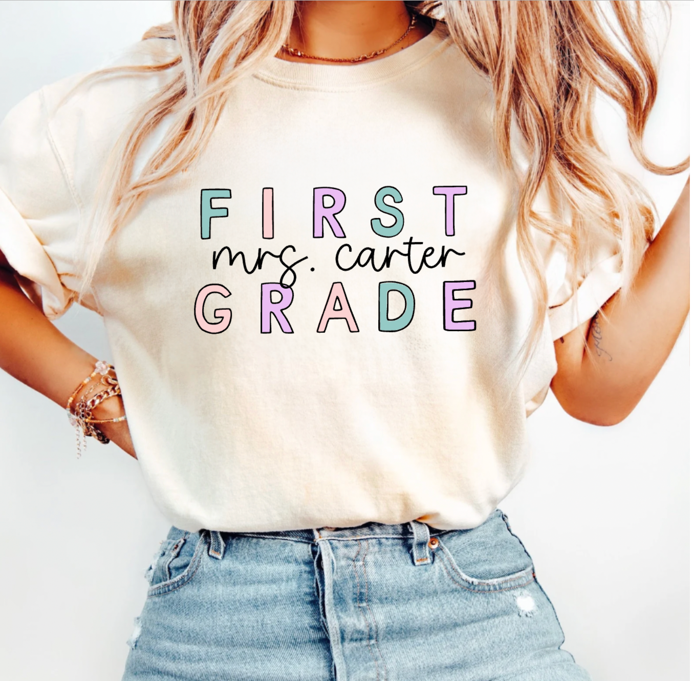 Personalized Teacher and Grade Neutral Shirt