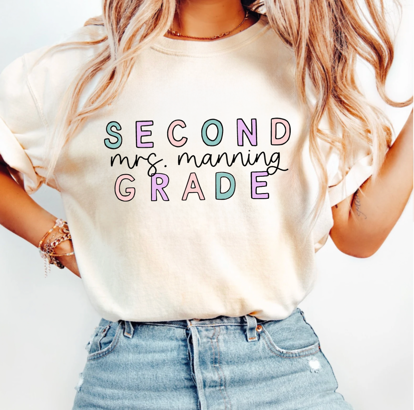 Personalized Teacher and Grade Neutral Shirt